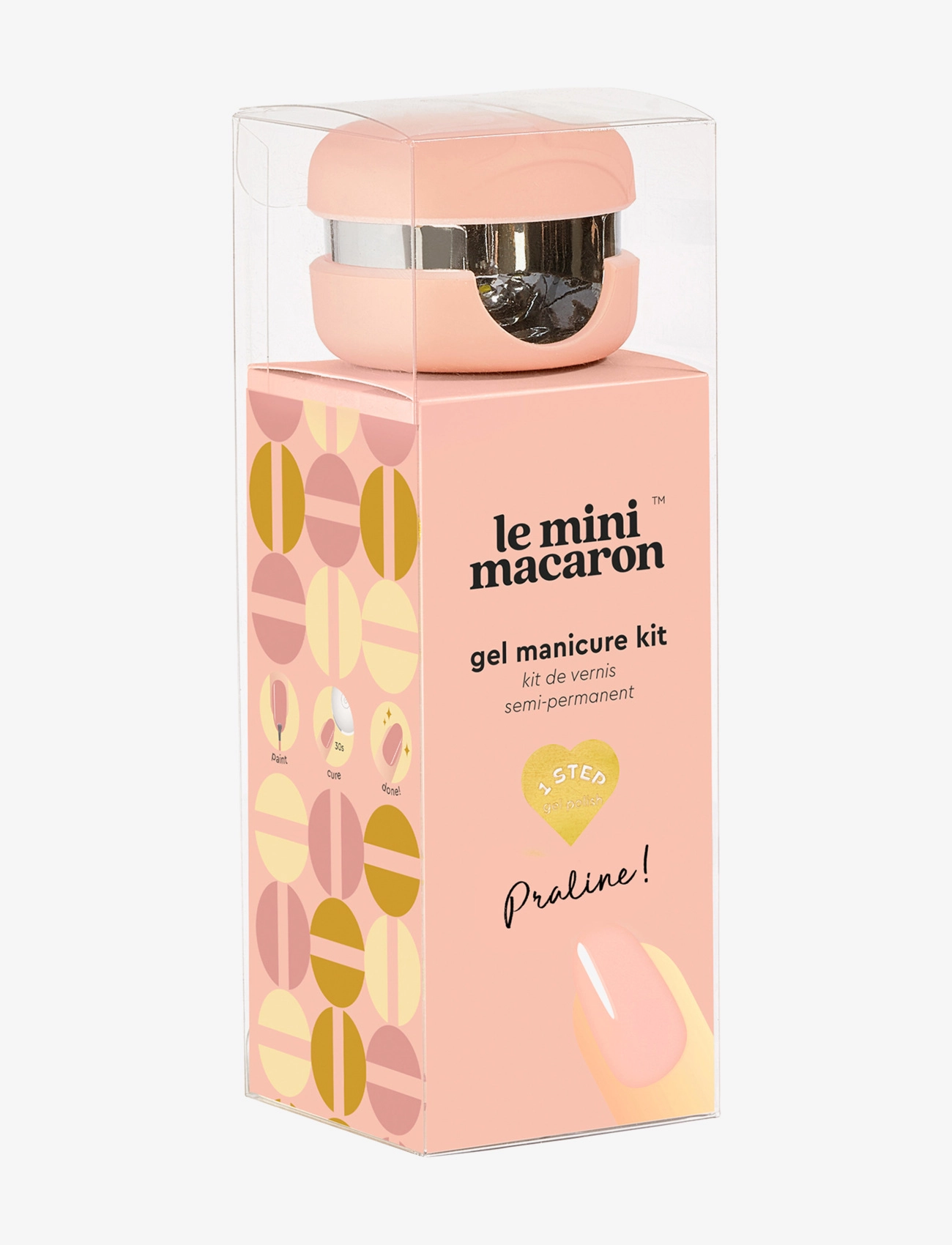 Le Mini Macaron Gel Manicure Kit Praline, Gel Neglelak, Beige, Str: ONE SIZE