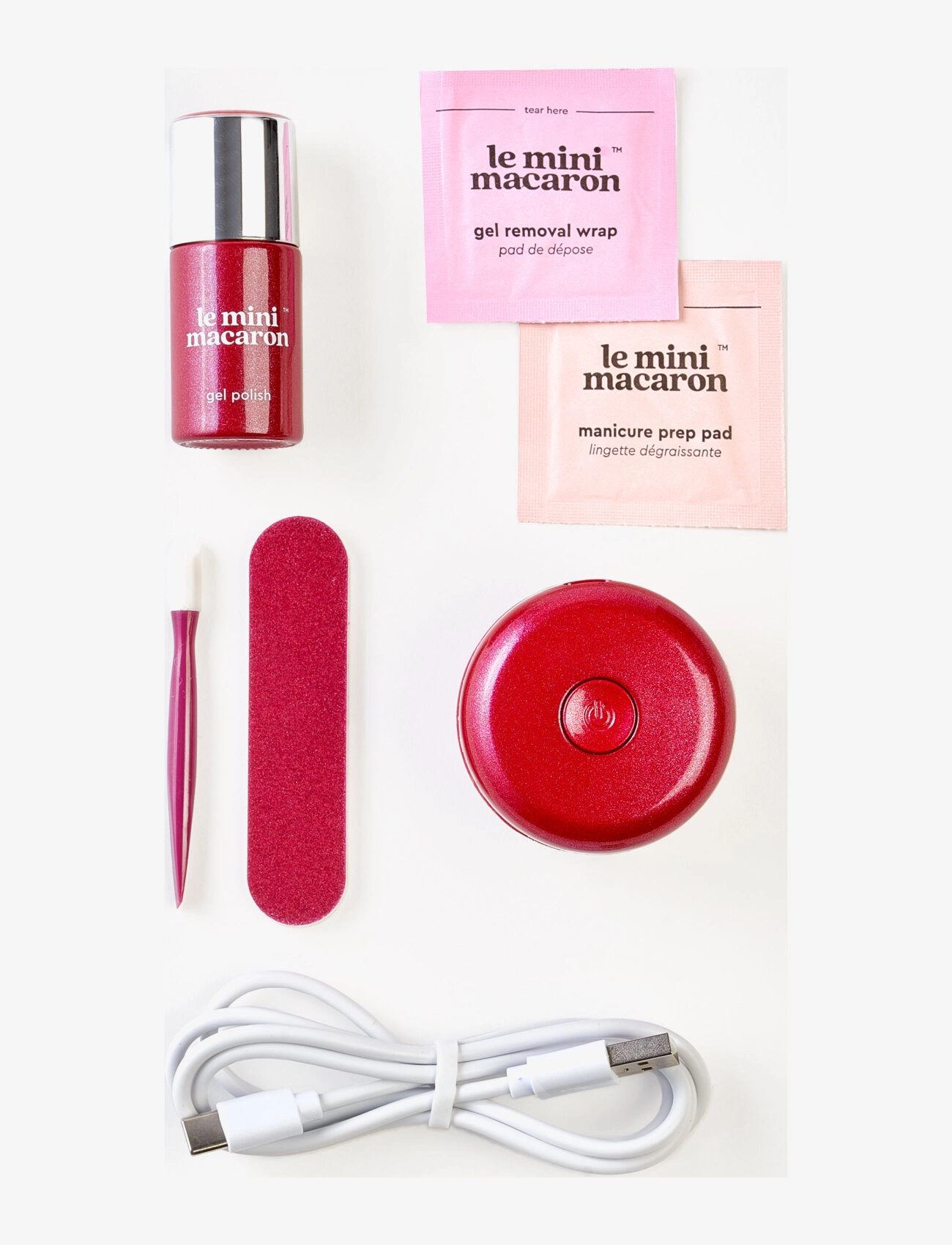 Le Mini Macaron - Gel Manicure Kit RUBY RED - smink - ruby red - 3
