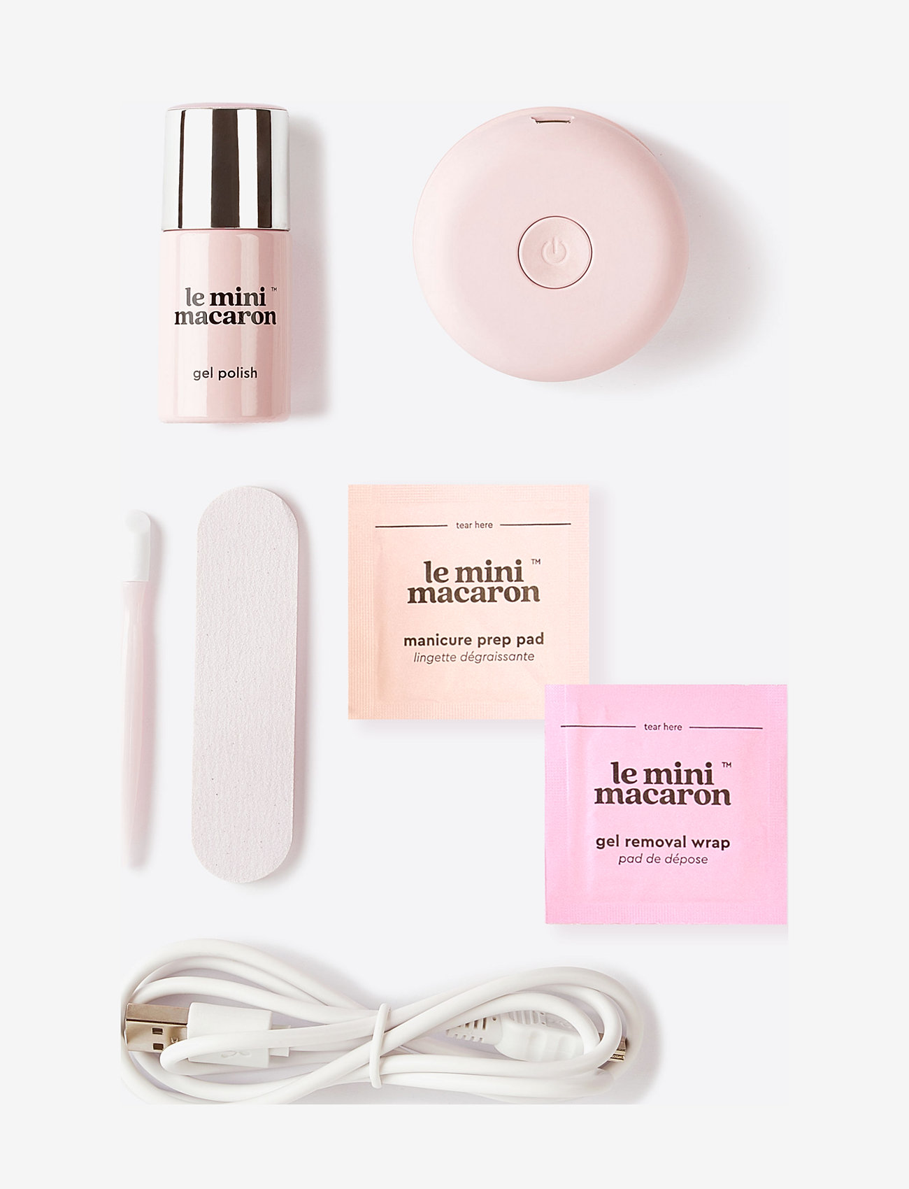 Le Mini Macaron - Gel Manicure Kit, Coconut Yogurt - smink - coconut yogurt - 3