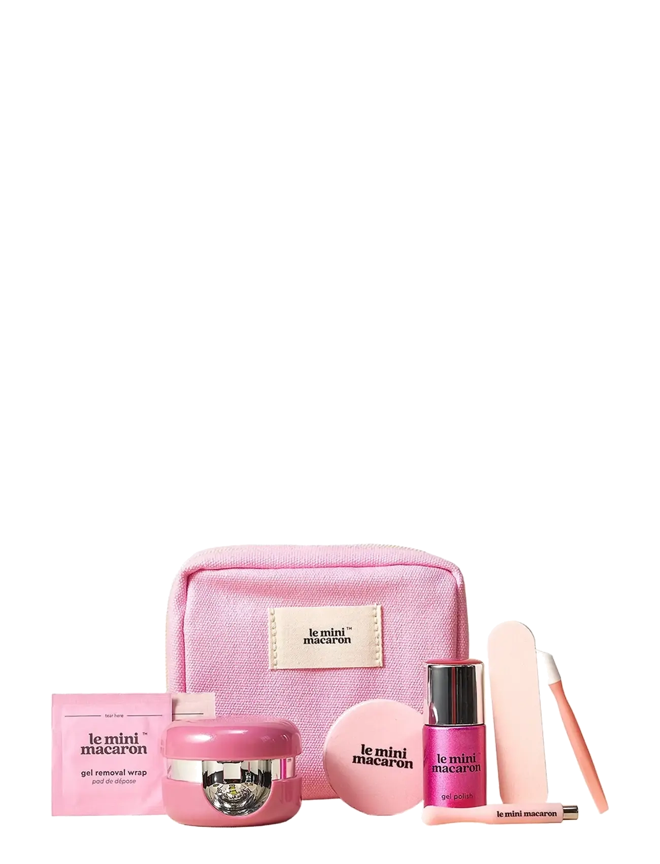 Le Mini Macaron Gel Manicure Kit, Velvet Cat Eye, Travel Kit - Makeupsæt - VELVET CAT EYE / pink/rose