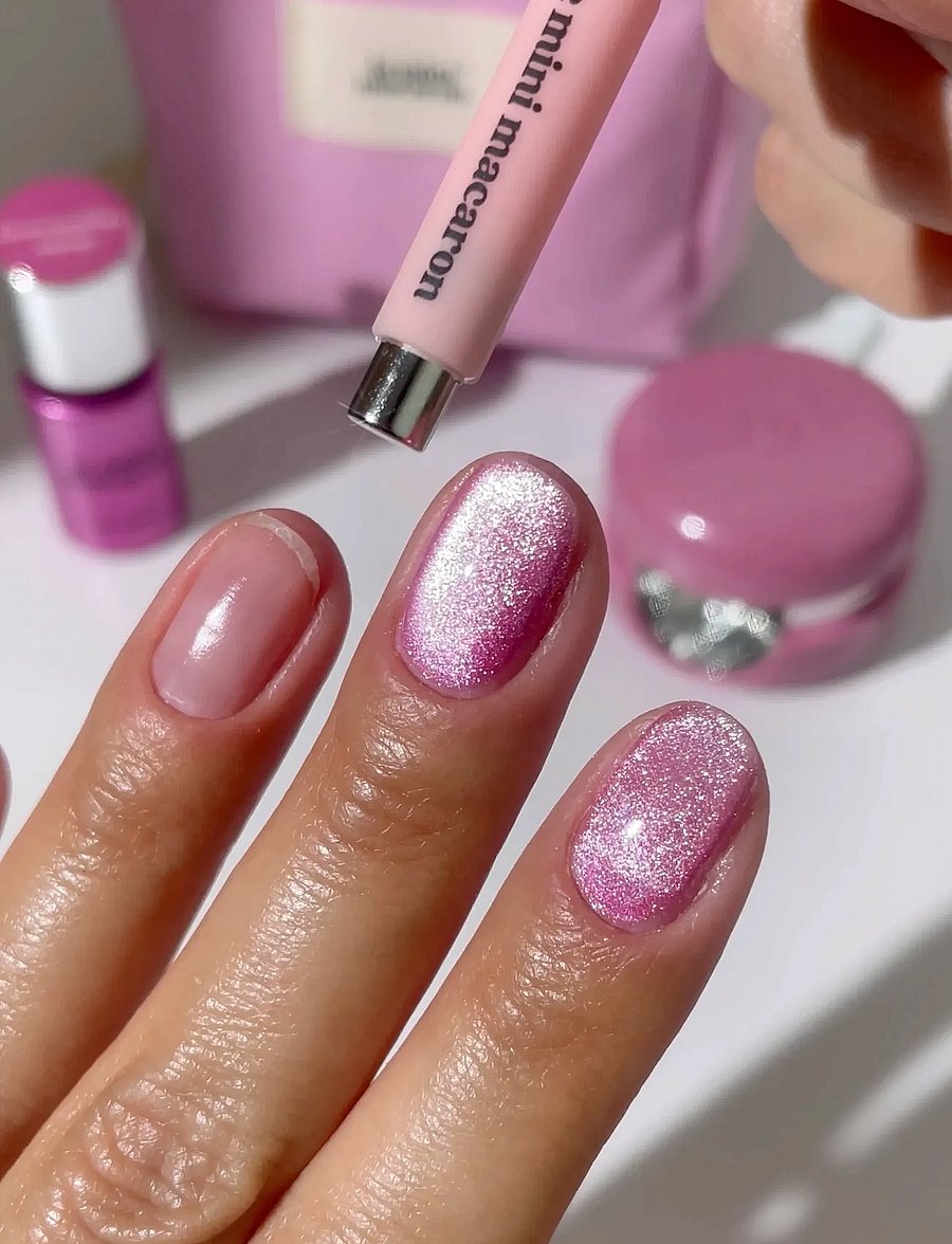 Le Mini Macaron - Gel Manicure Kit, Velvet Cat Eye, Travel Kit - giftset - velvet cat eye - 0