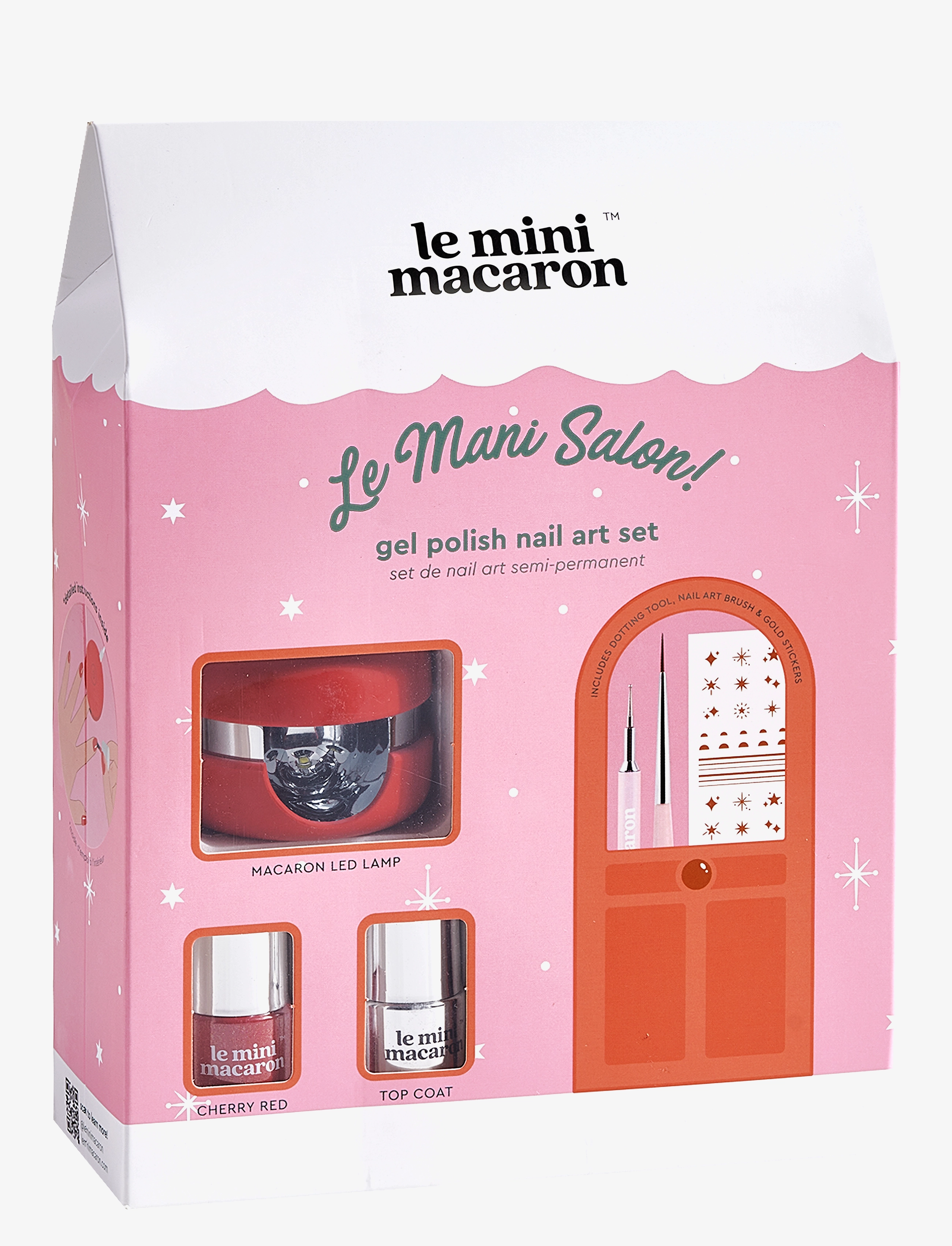 Le Mini Macaron Gel Manicure Kit Le Mani Salon, Nail Art Set, Gel Neglelak, Rød, Str: ONE SIZE