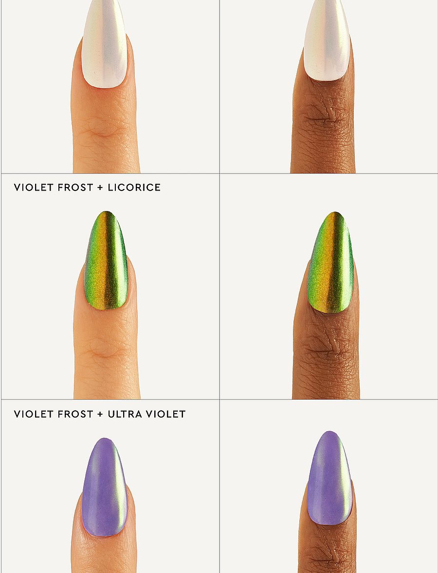 Le Mini Macaron - Liquid Nail Powder, Violet Frost - makeup - violet frost, stardust collection - 3