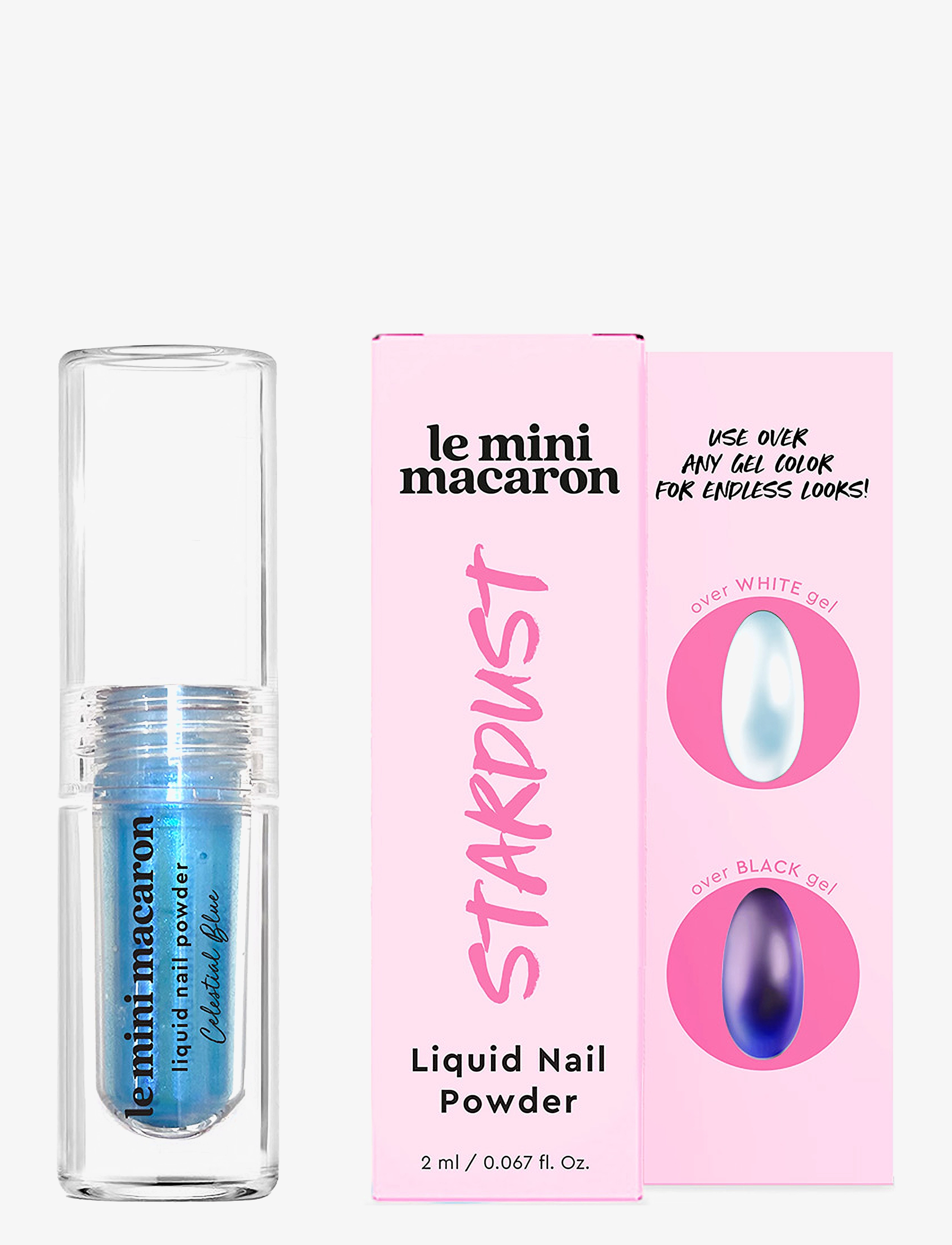 Le Mini Macaron - Liquid Nail Powder, Celestial Blue - makeup - celestial blue, stardust collection - 2