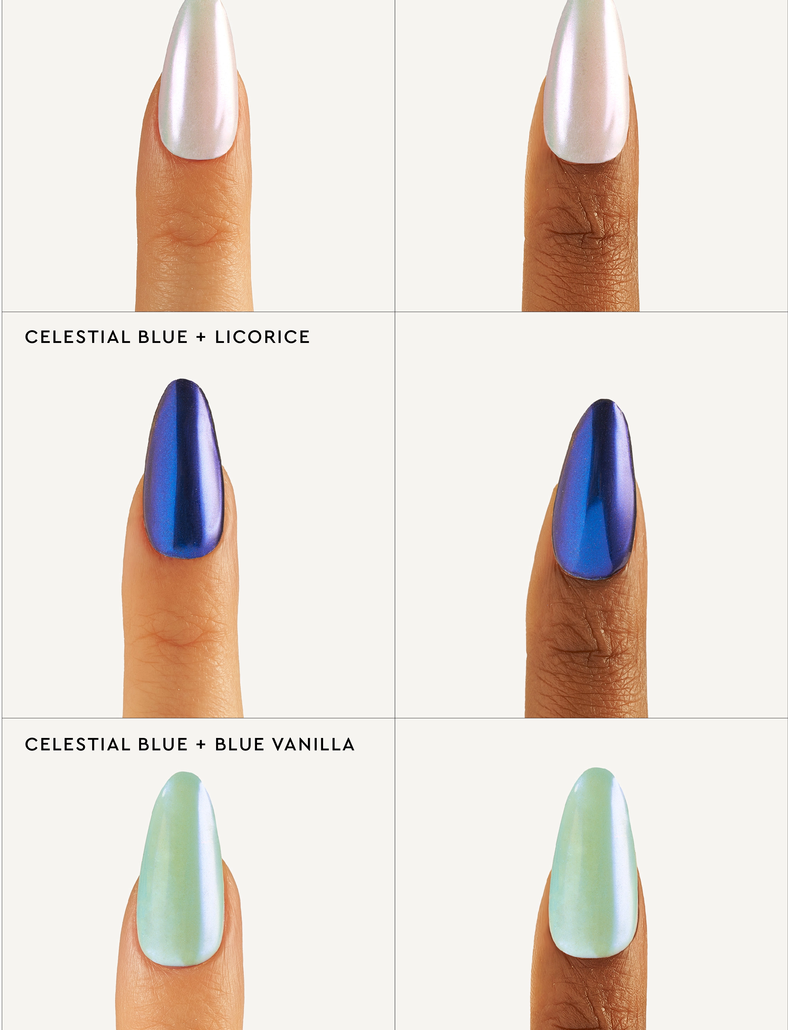 Le Mini Macaron - Liquid Nail Powder, Celestial Blue - makeup - celestial blue, stardust collection - 3