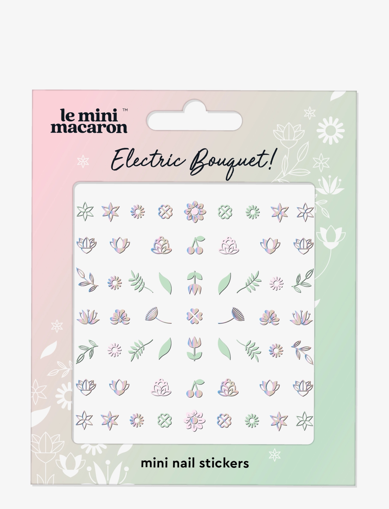 Le Mini Macaron Mini Nail Stickers, Nail Decorations, Multi/mønstret, Str: ONE SIZE