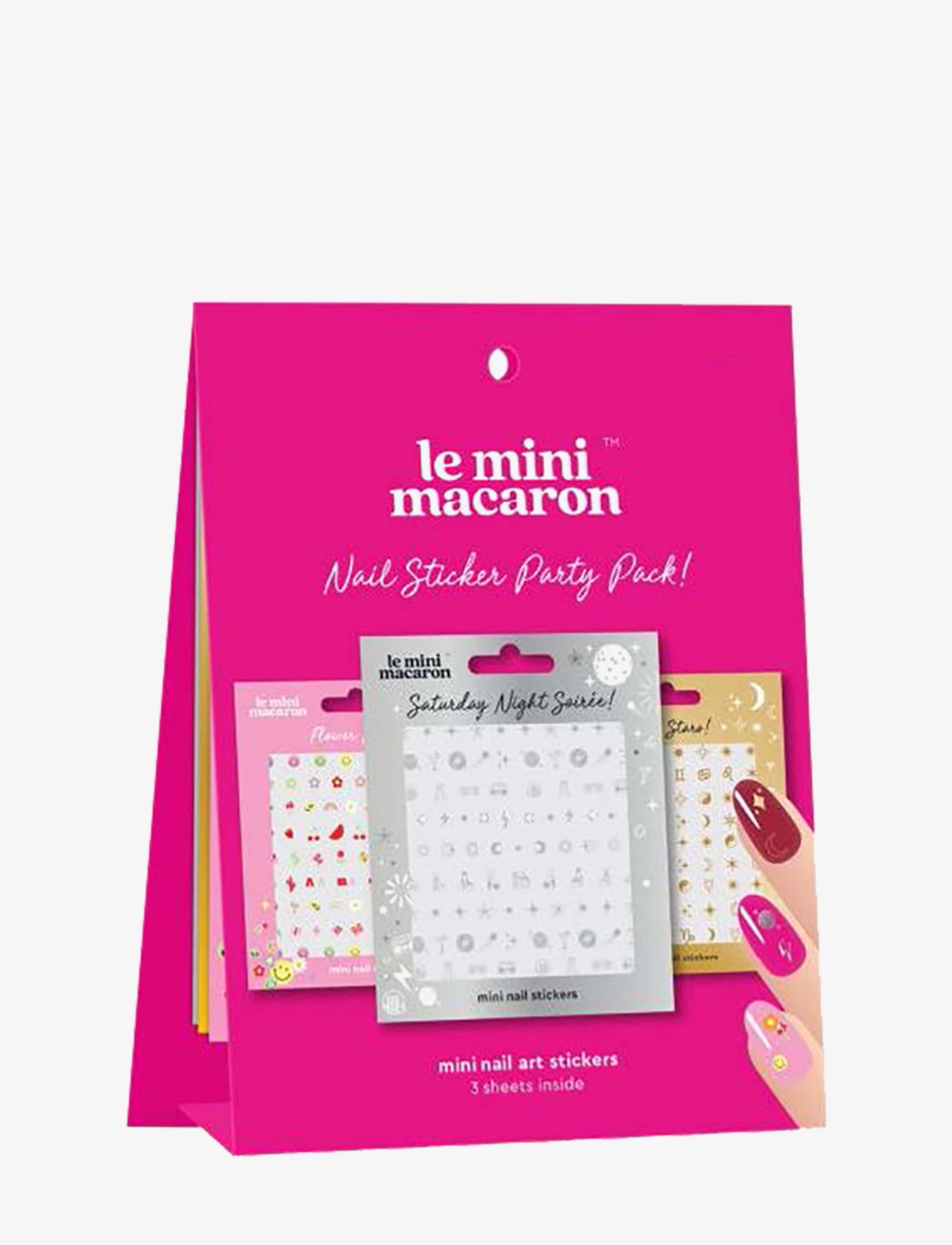 Le Mini Macaron Mini Nail Stickers - Visa allt - PARTY PACK (3 PACK) / clear