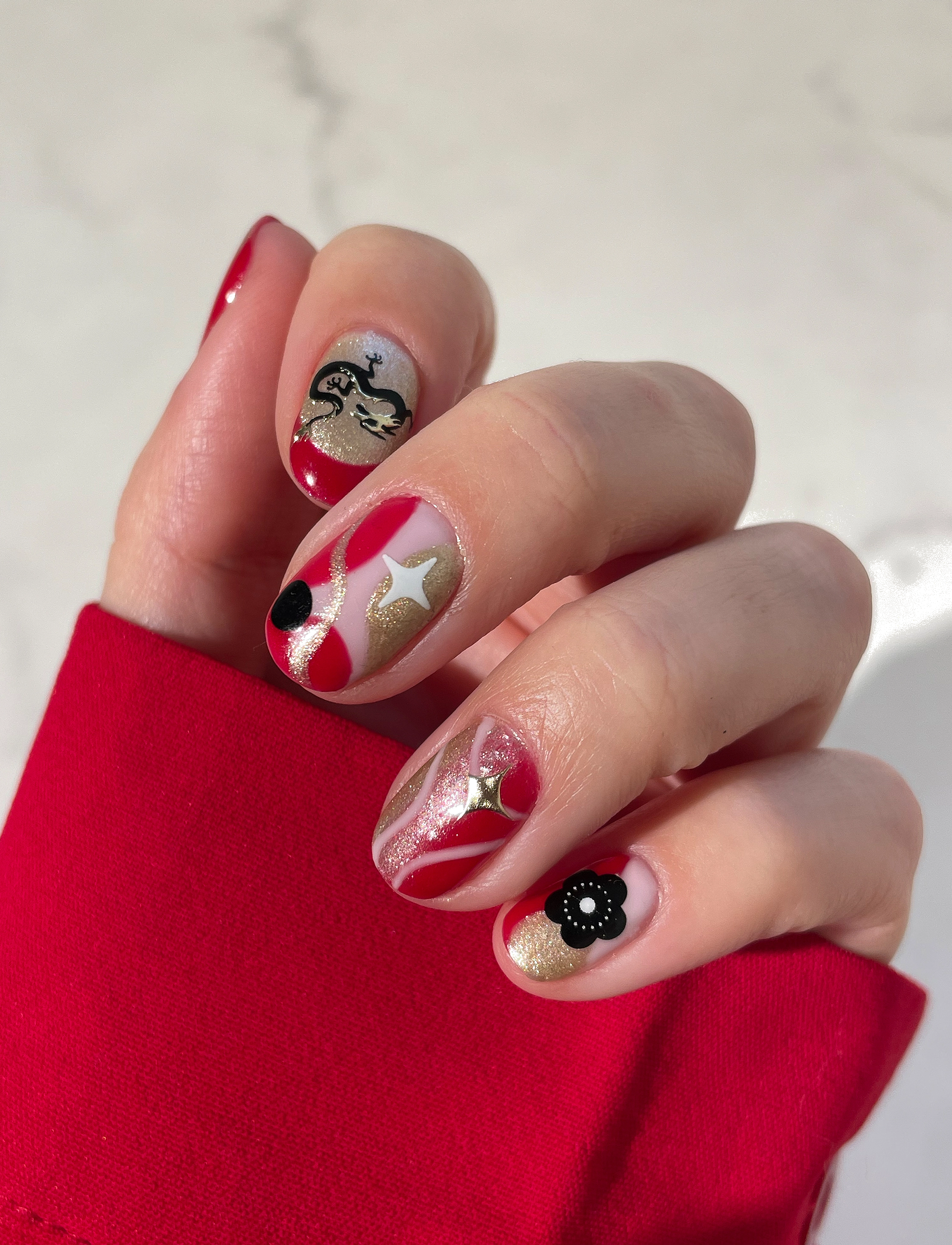 Le Mini Macaron - Mini Nail Stickers - makeup - dragon queen - 2
