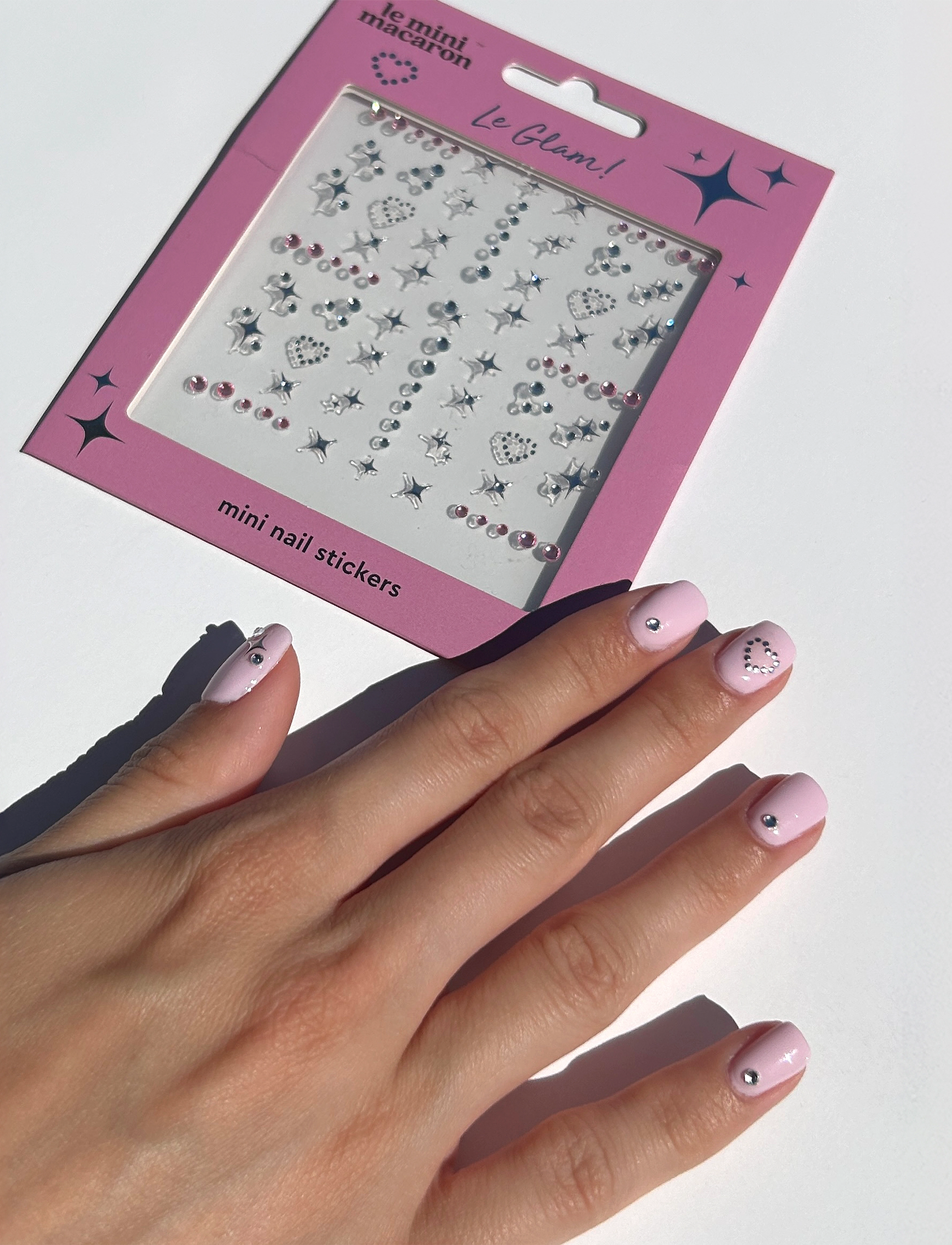 Le Mini Macaron Mini Nail Stickers, Le Glam, One Size, Nude, Negle > Negledekorationer, Dame