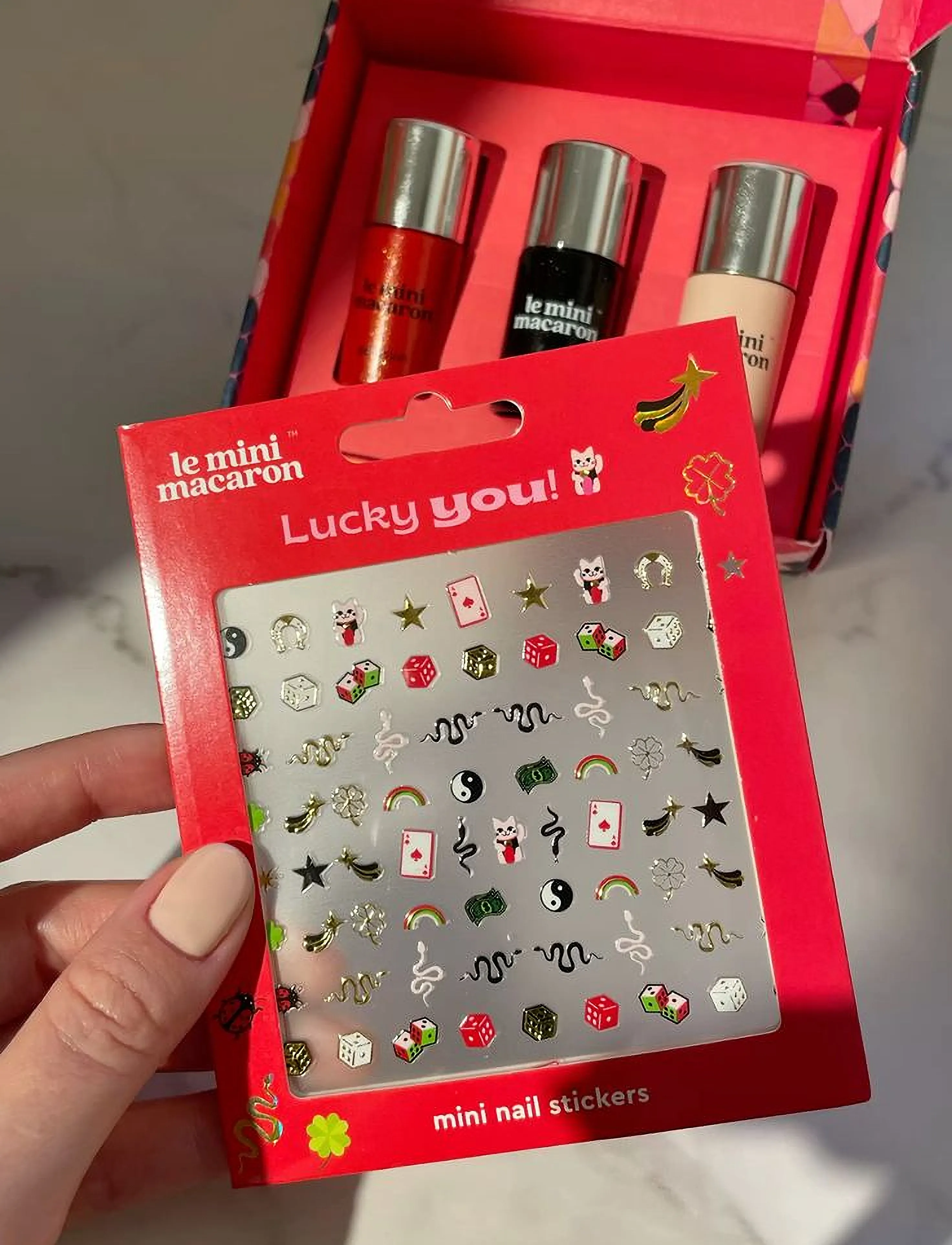 Le Mini Macaron - Mini Nail Stickers, Lucky You - smink - lucky you - 3