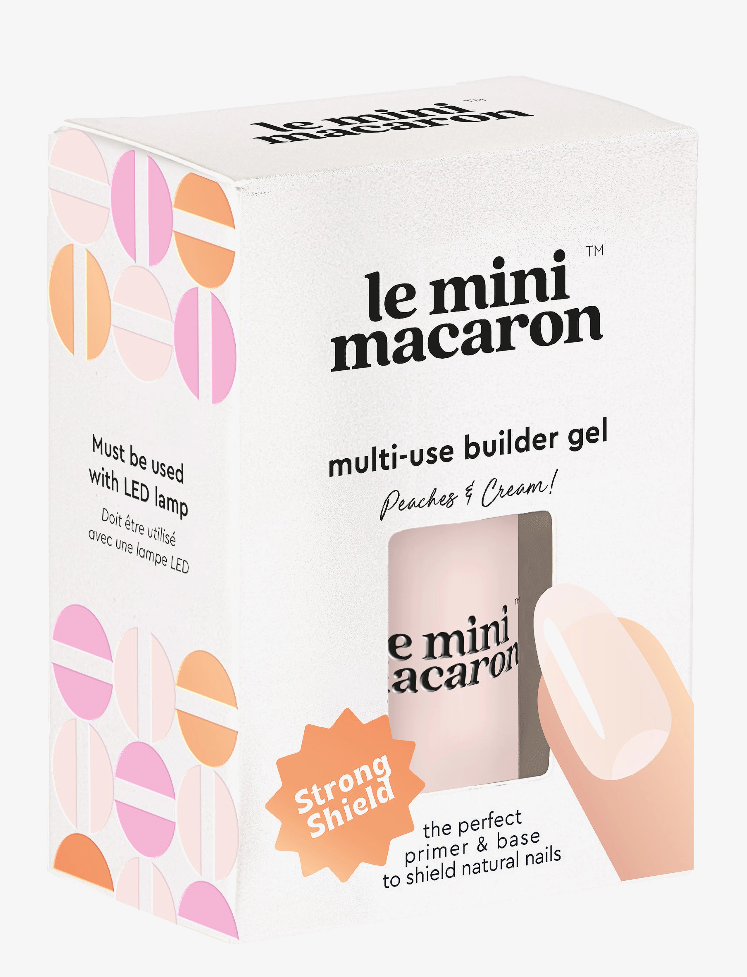 Le Mini Macaron Multi-use Builder Gel, Peaches & Cream - Gel Neglelakk - PEACHES & CREAM / clear