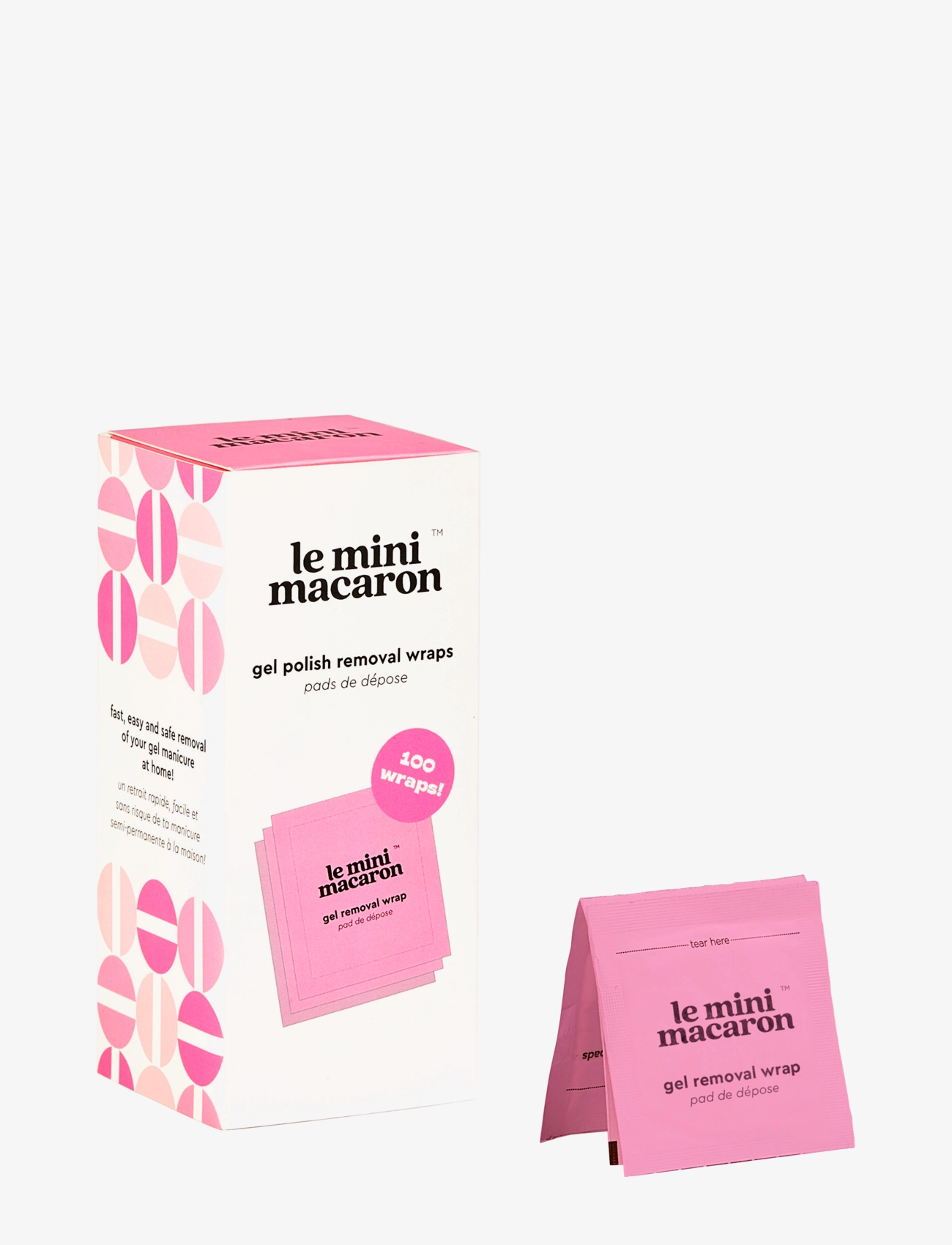 Le Mini Macaron Gel Polish Removal Wraps - Vegan beauty - CLEAR / undefined