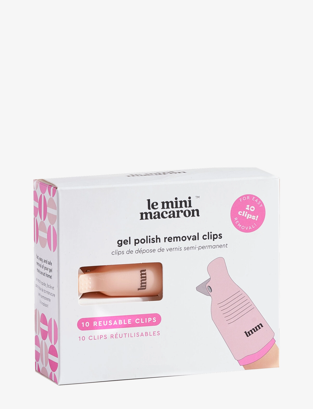 Le Mini Macaron Gel Polish Removal Clips - Neglelaksfjernere - CLEAR / undefined