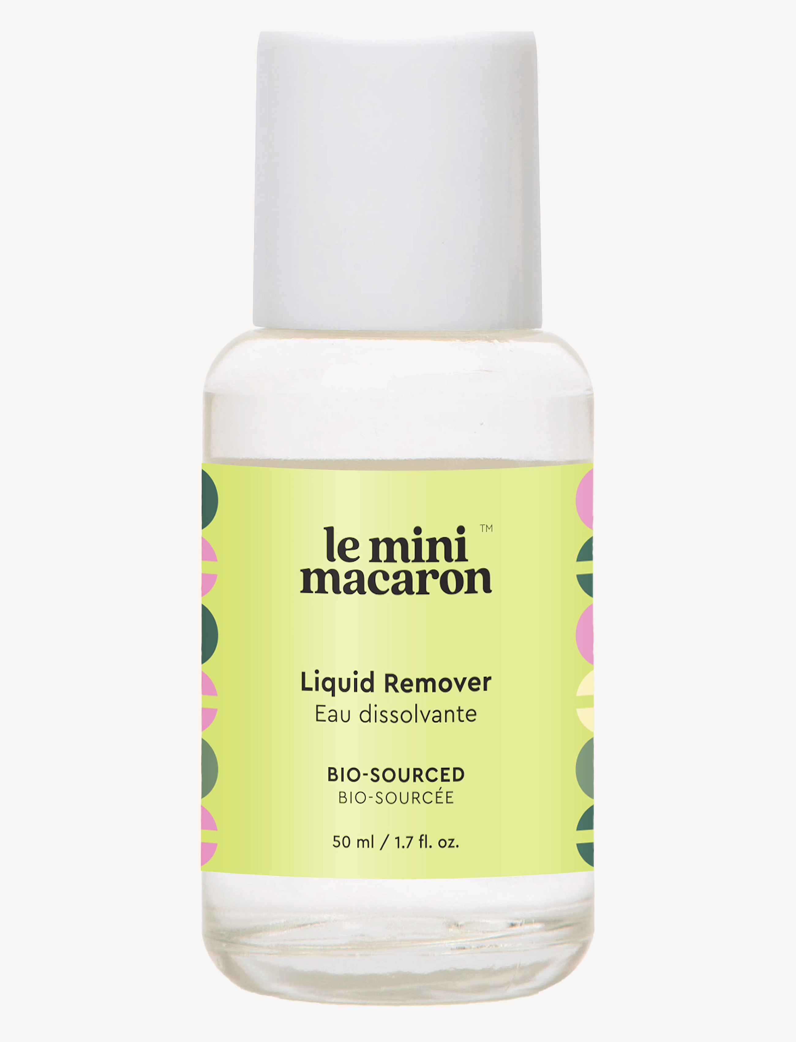 Le Mini Macaron Liquid Nail Polish Remover - Kampagne - BIO-SOURCED LIQUID REMOVER / white