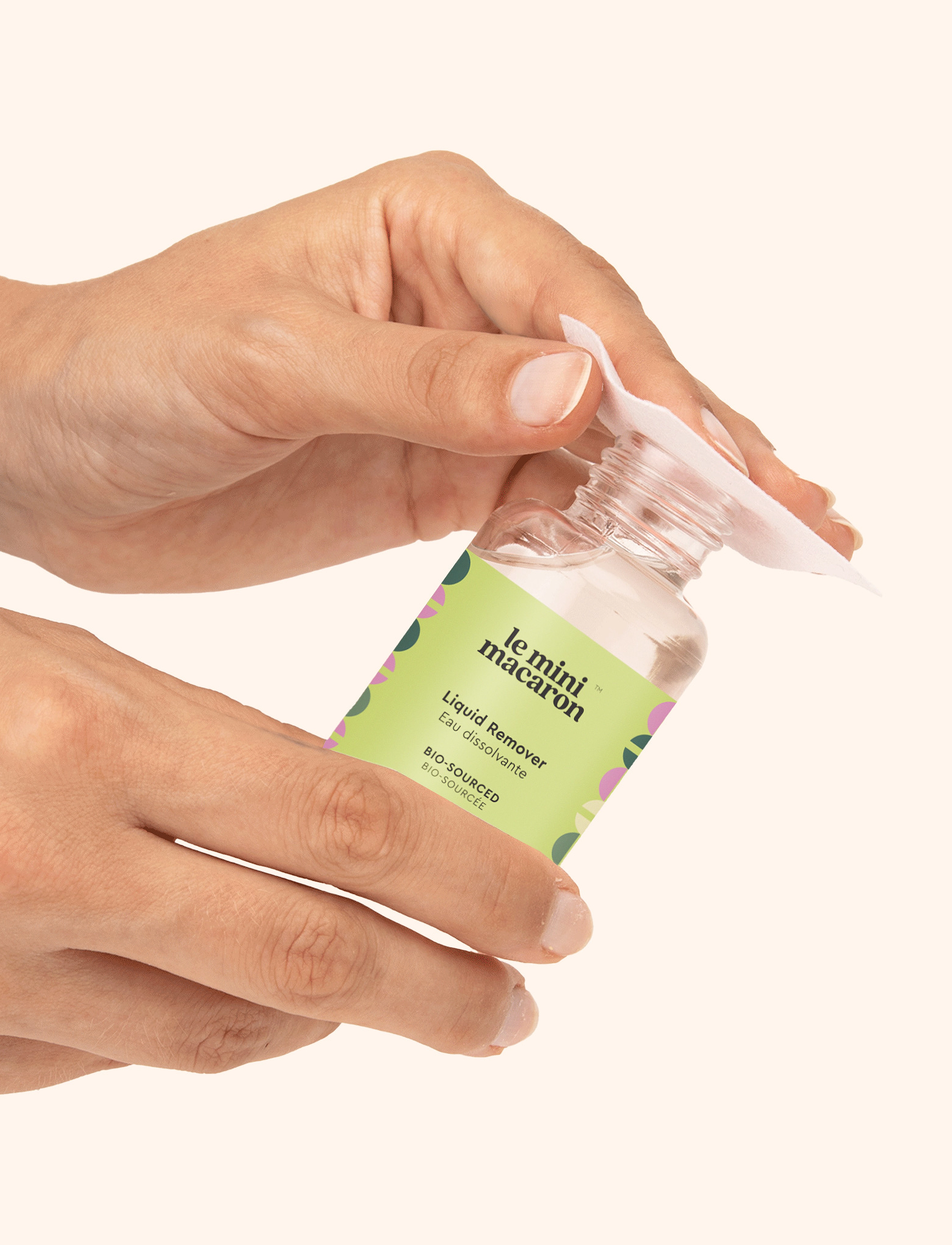 Le Mini Macaron Liquid Nail Polish Remover, 50 ml, White, Negle > Neglelak Removers, Dame