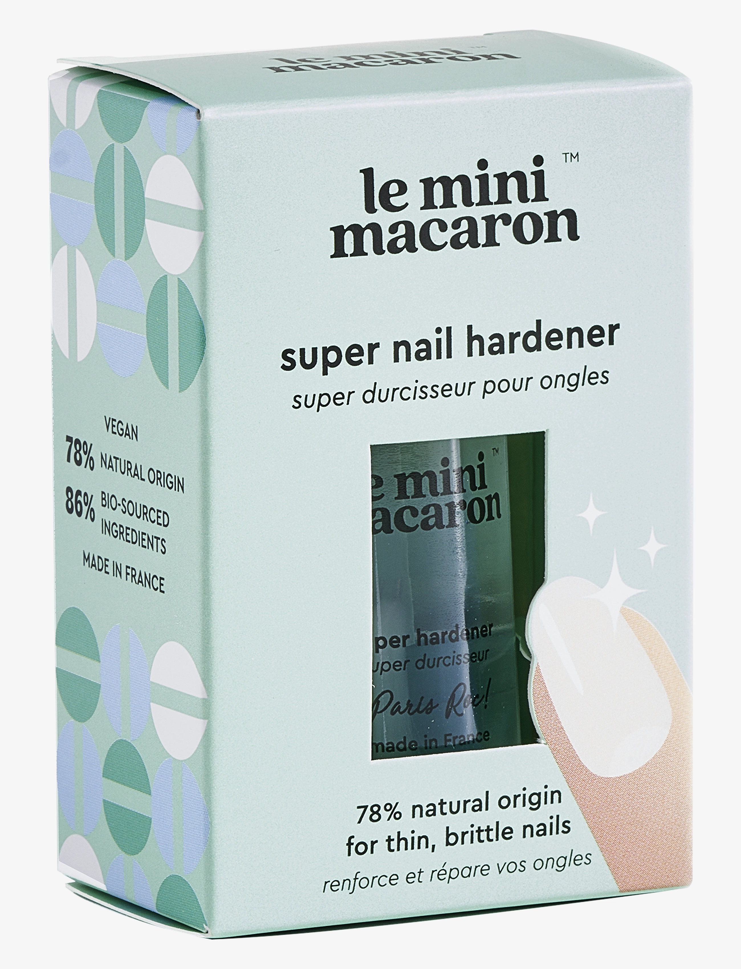 Le Mini Macaron Super Hardener, Base & Top Coat, Nude, Str: 10 ml