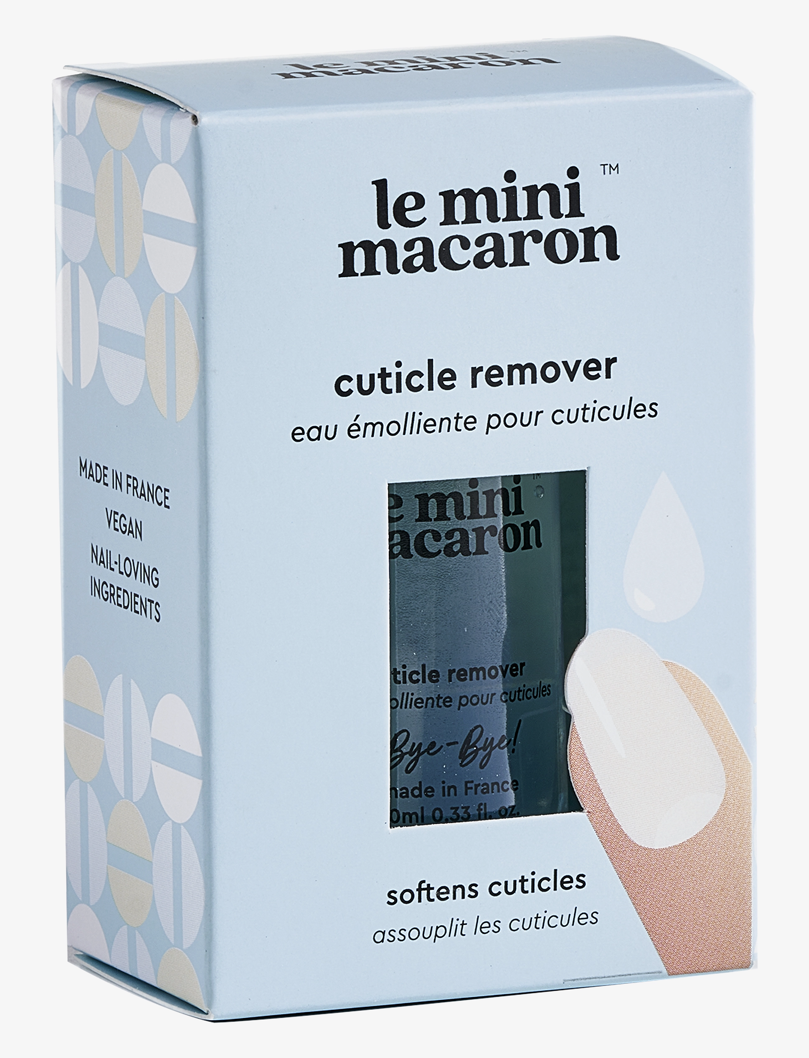 Le Mini Macaron Cuticle Remover, Neglelak Removers, Nude, Str: 10 ml