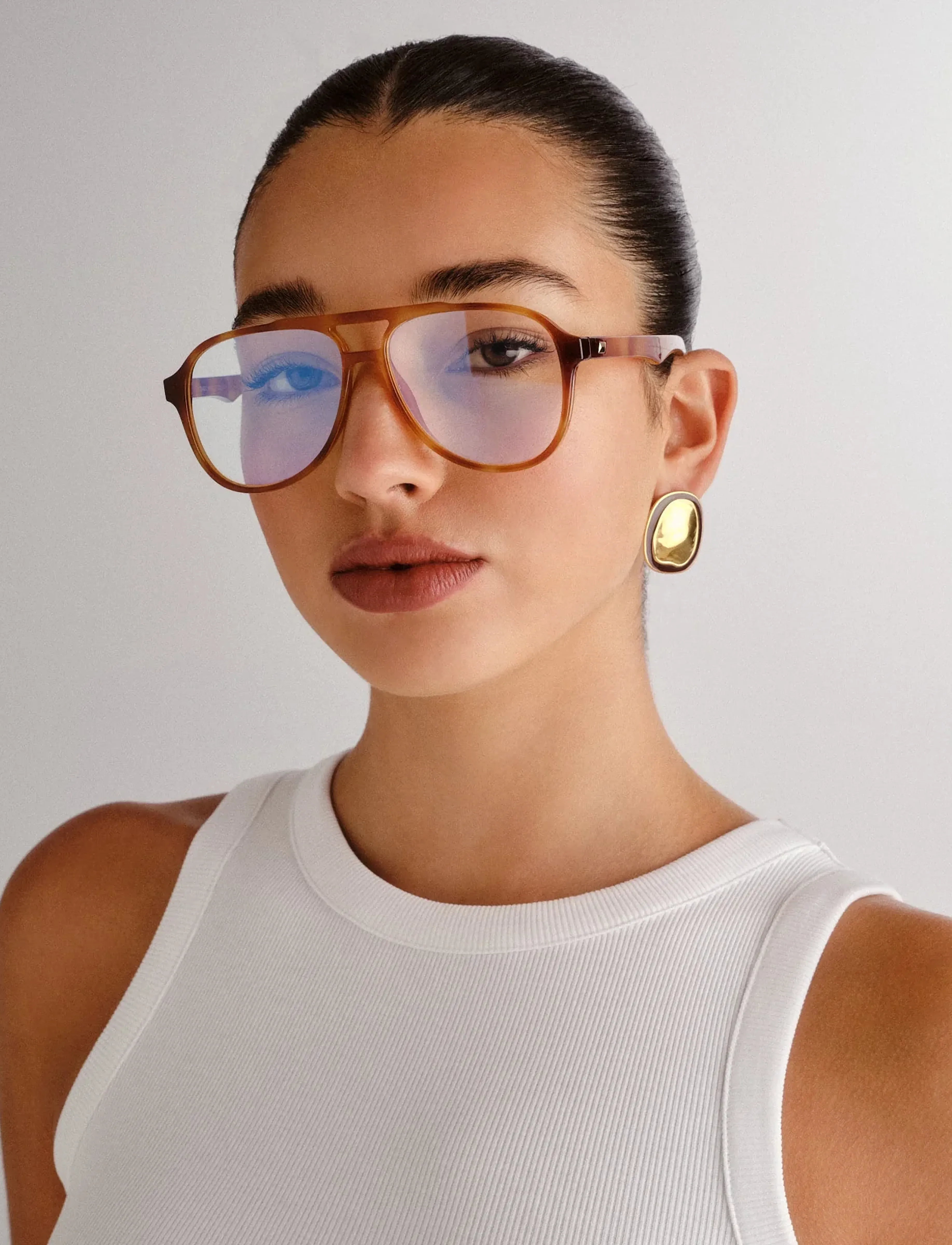 Le Specs Tragic Magic *Blue Light*, One Size, Accessories, Braun - Blue Light Glasses, Toej-til-kvinder