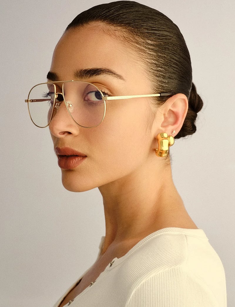 Le Specs - SCHMALTZY *BLUE LIGHT* - blue light-briller - gold w/ blue light lens - 5