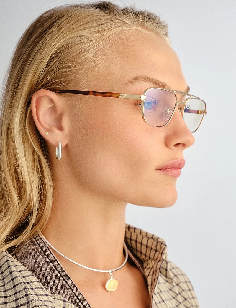 Le Specs - LE MIMI *BLUE LIGHT* - blue light-briller - gold w/ blue light lens - 4