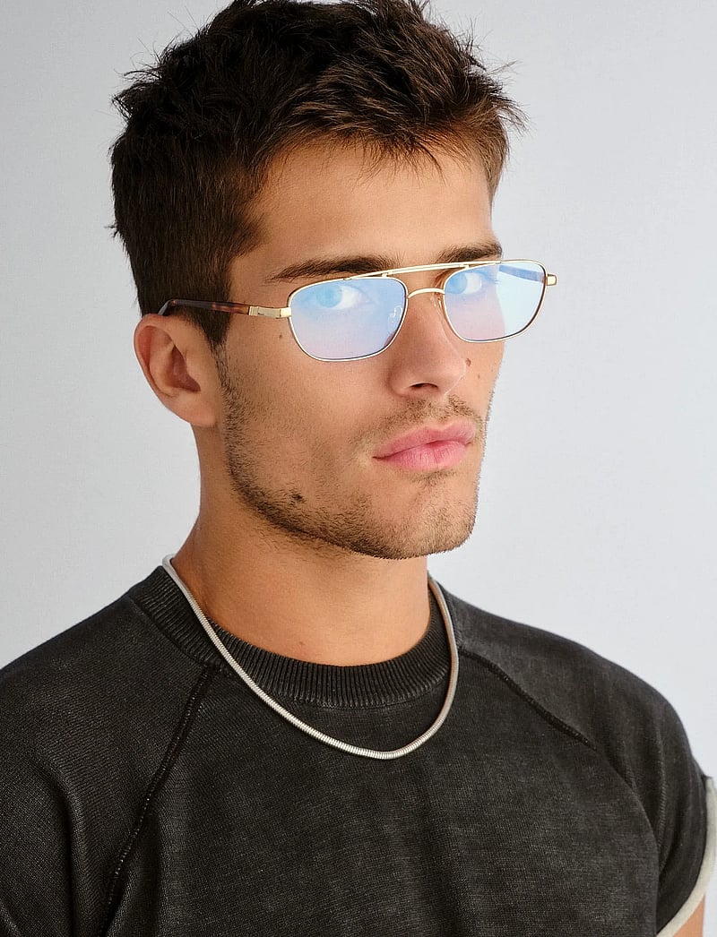 Le Specs - LE MIMI *BLUE LIGHT* - blue light-briller - gold w/ blue light lens - 5