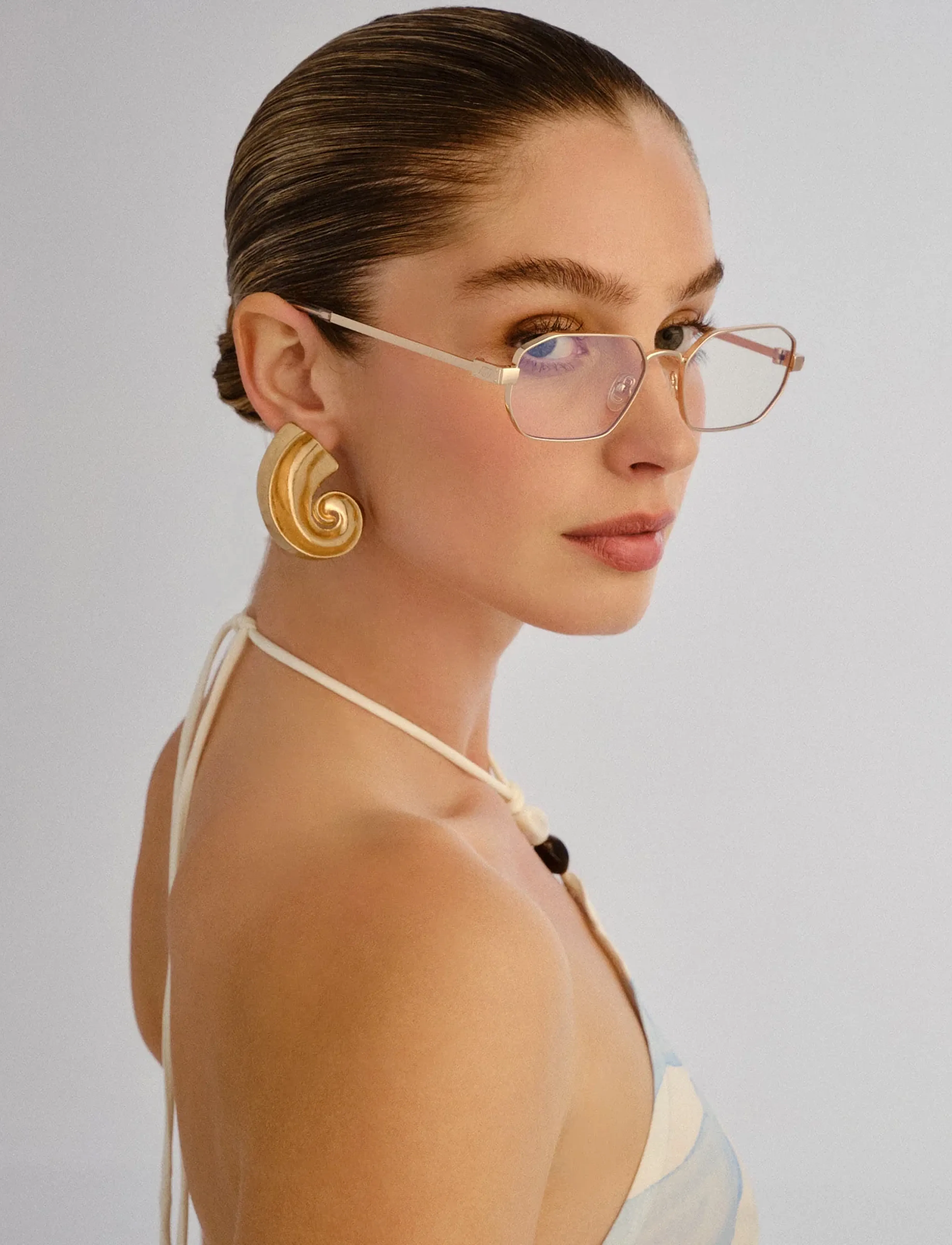Le Specs Mythic *Blue Light*, One Size, Accessories, Gold - Blue Light Glasses, Toej-til-kvinder