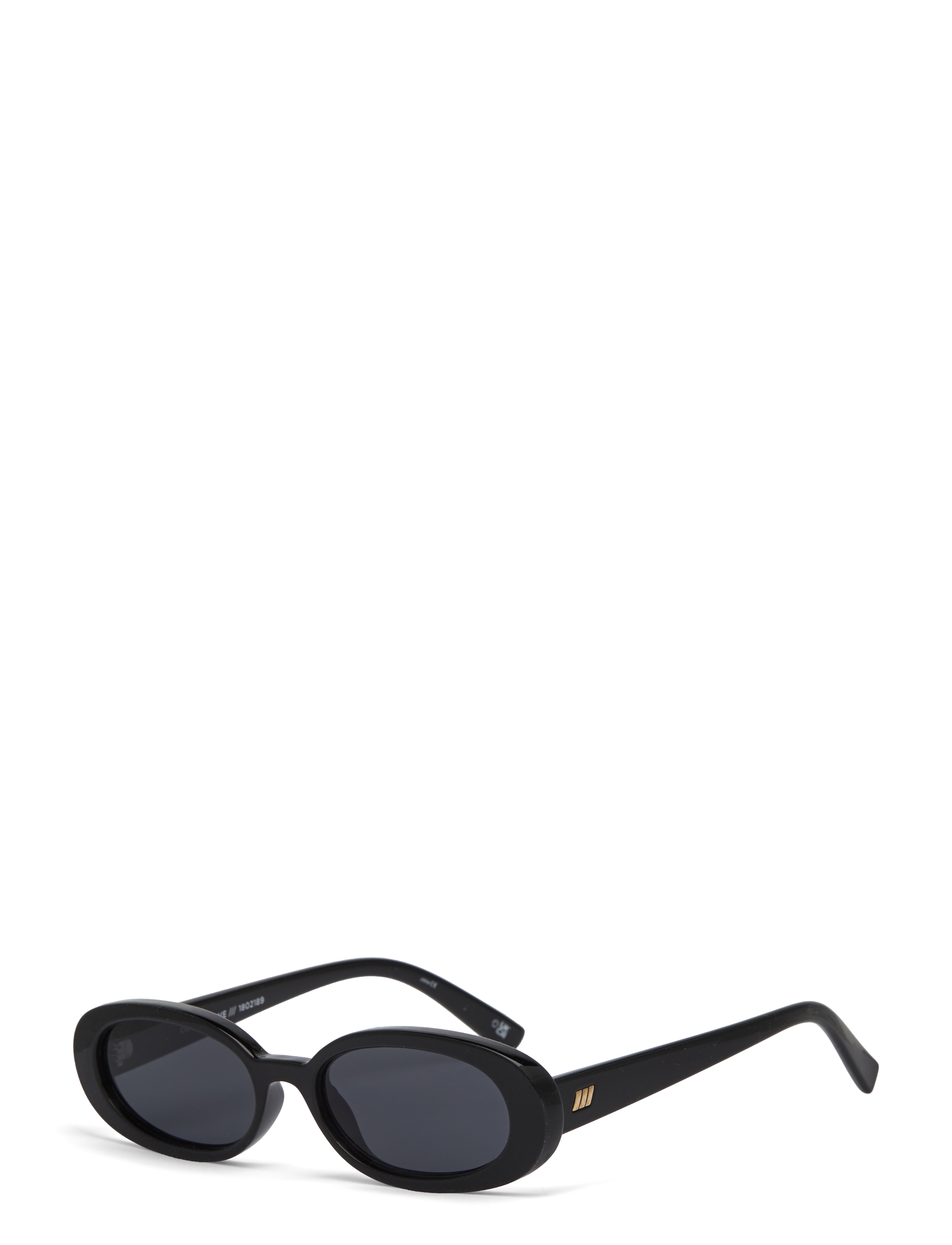Le Specs - OUTTA LOVE - ar apaļu rāmi - shiny black w/ smoke mono lens - 2