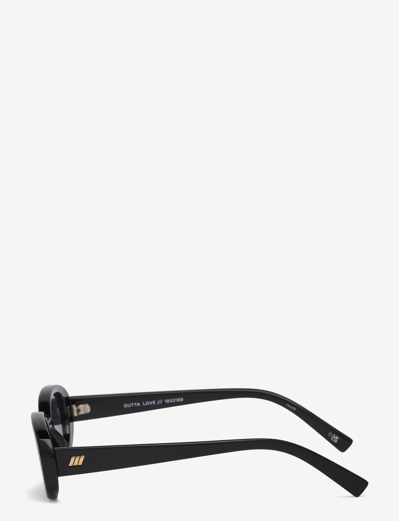 Le Specs - OUTTA LOVE - rund form - shiny black w/ smoke mono lens - 3