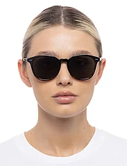 Le Specs - BANDWAGON - pyöreät aurinkolasit - black tortoise w/ khaki mono lens **polarized** - 3
