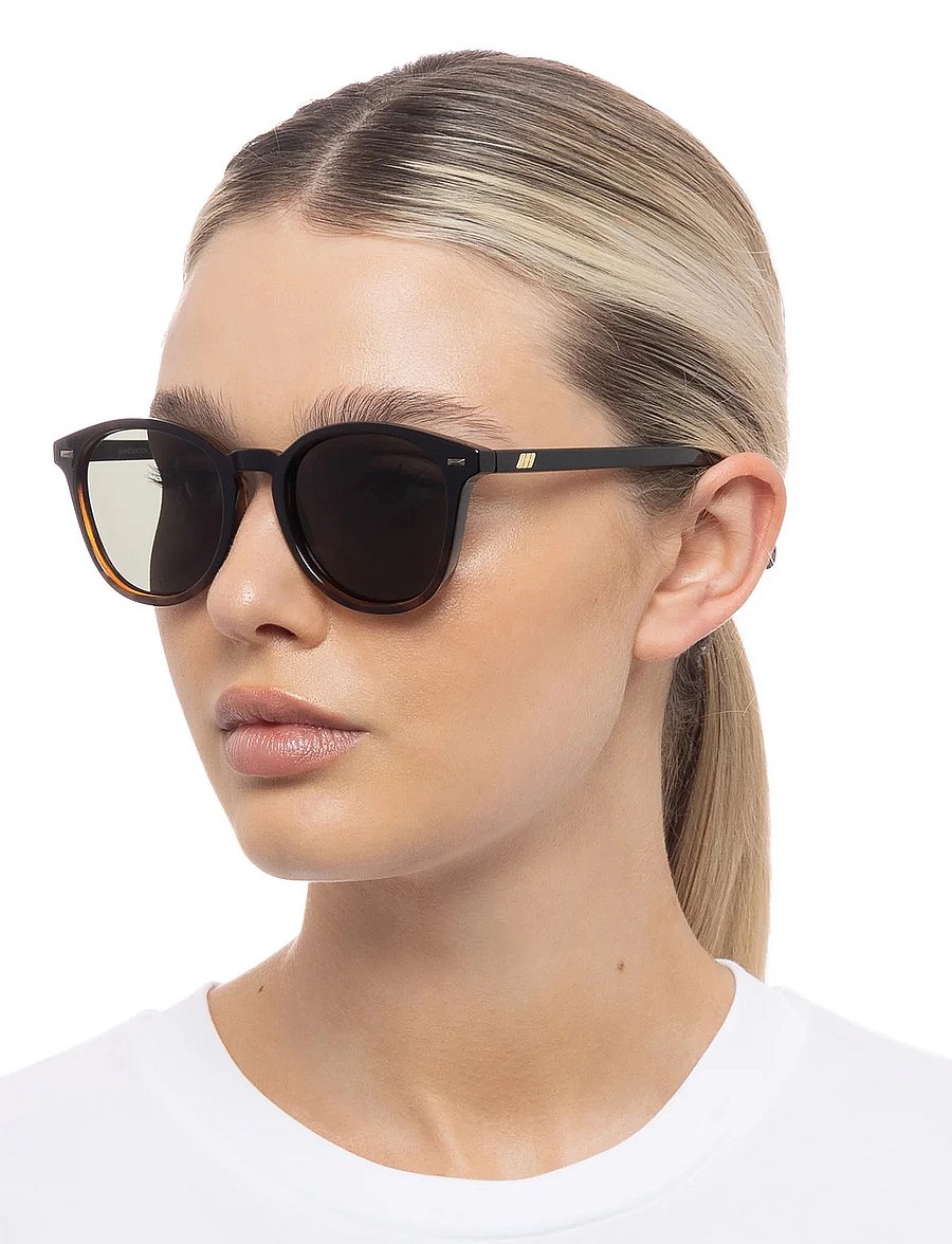 Le Specs - BANDWAGON - ronde - black tortoise w/ khaki mono lens **polarized** - 5