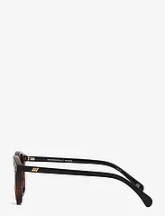 Le Specs - BANDWAGON - round frame - black tortoise w/ khaki mono lens **polarized** - 2