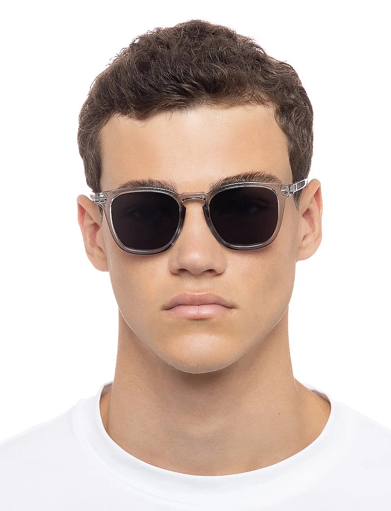 Le Specs - NO BIGGIE - d-shaped solbriller - pewter w/ smoke mono lens - 0