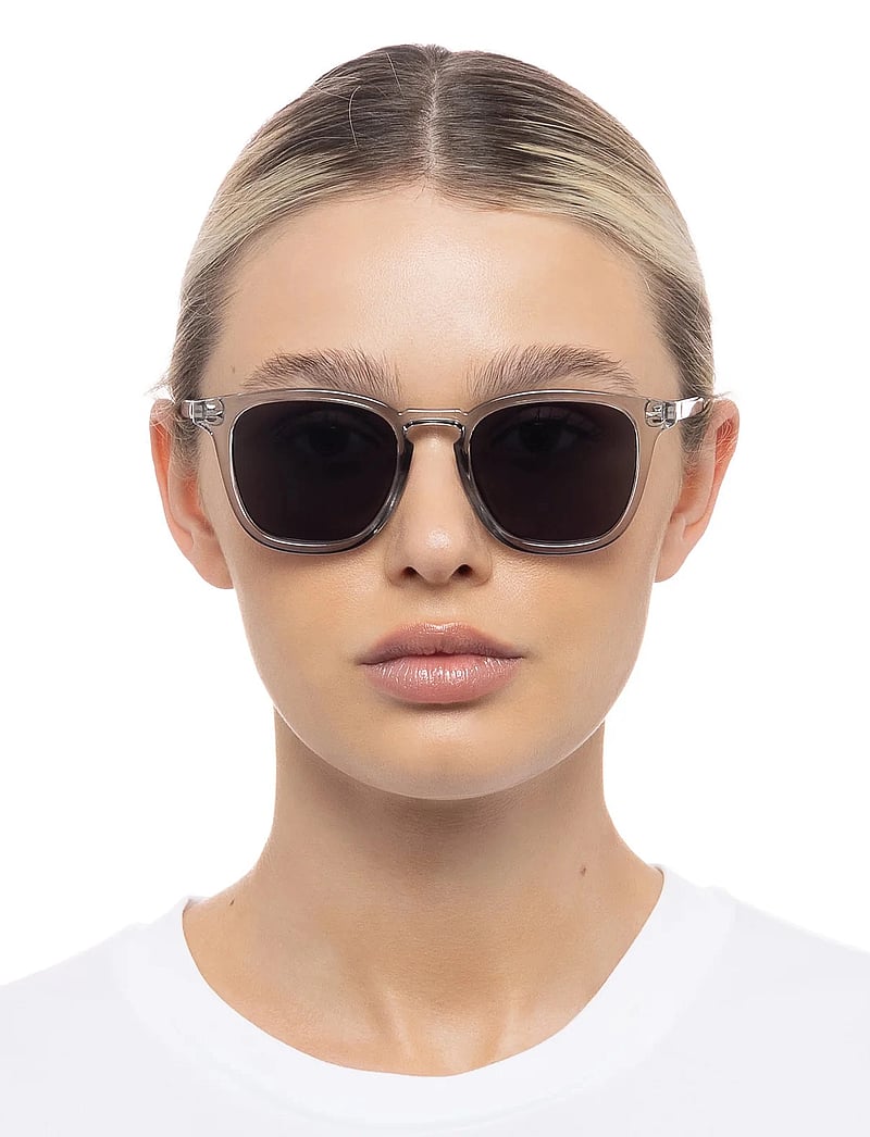 Le Specs - NO BIGGIE - d-shaped solbriller - pewter w/ smoke mono lens - 5