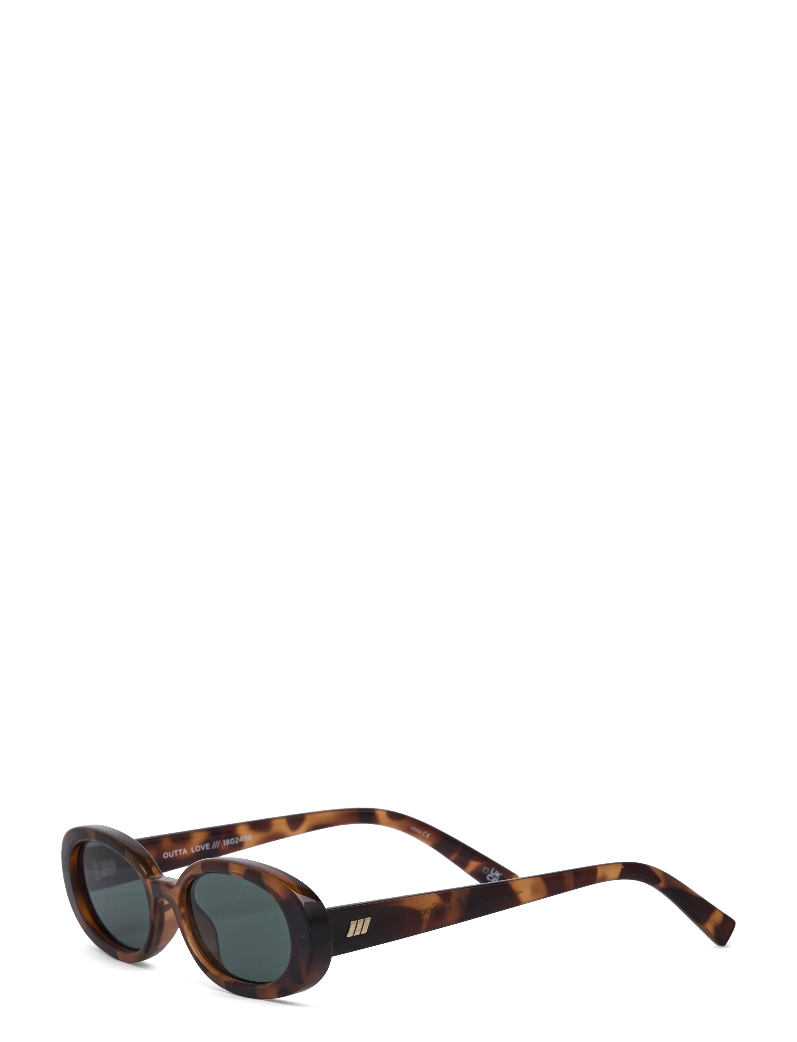 Le Specs - OUTTA LOVE - runde solbriller - volcanic tort w/ green mono lens - 2