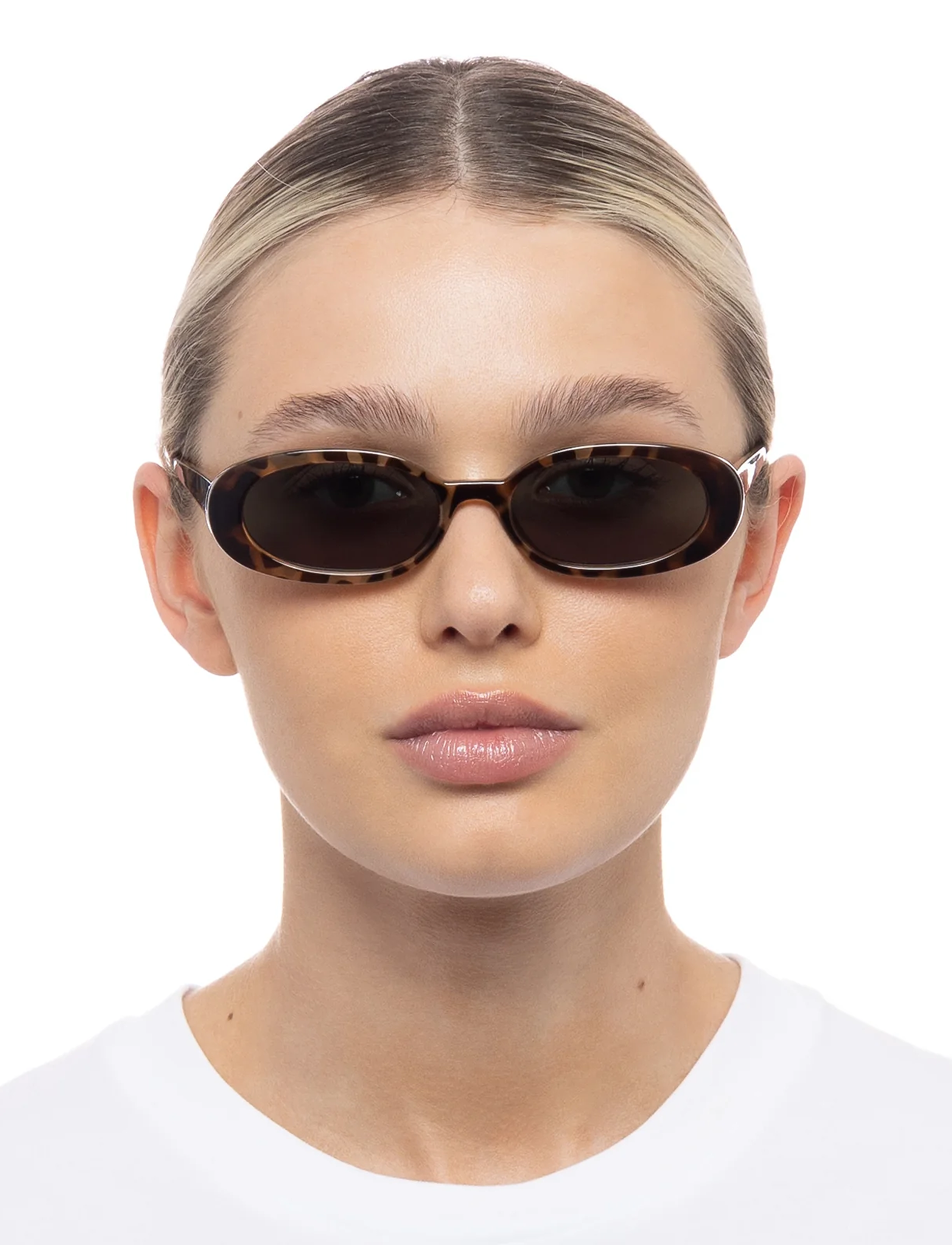 Le Specs Outta Love, Mænd, Ovale Solbriller, Brun, Str: ONE SIZE