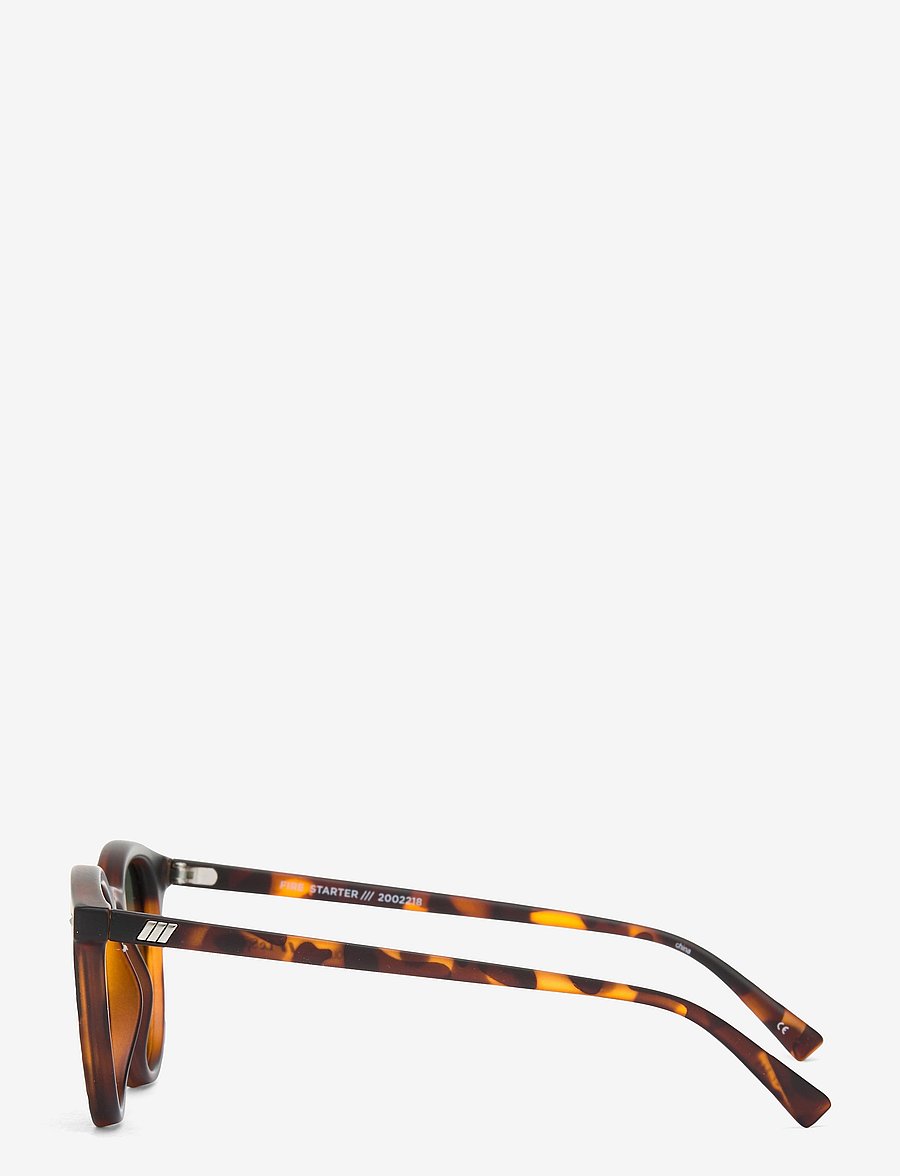 Le Specs - FIRE STARTER *POLARIZED* - okrągłe okulary przeciwsłoneczne - matte tort w/ khaki mono **polarized** lens - 3