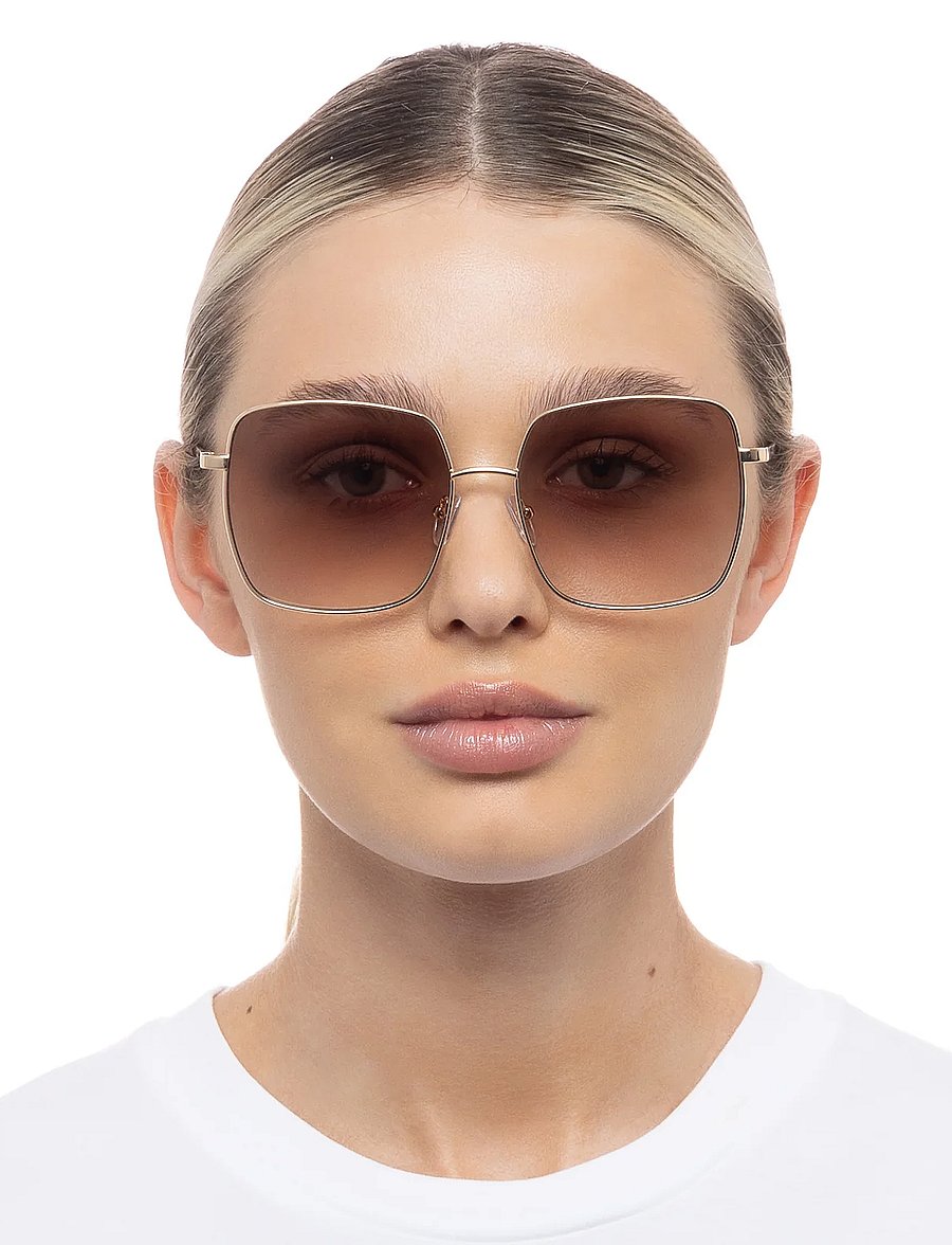 Le Specs - THE CHERISHED - eckiger rahmen - gold w/ tan grad lens - 4