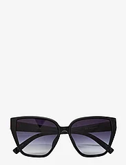 Le Specs - FASH-HUN - okulary przeciwsłoneczne prostokątne - shiny black w/ smoke mono lens - 0