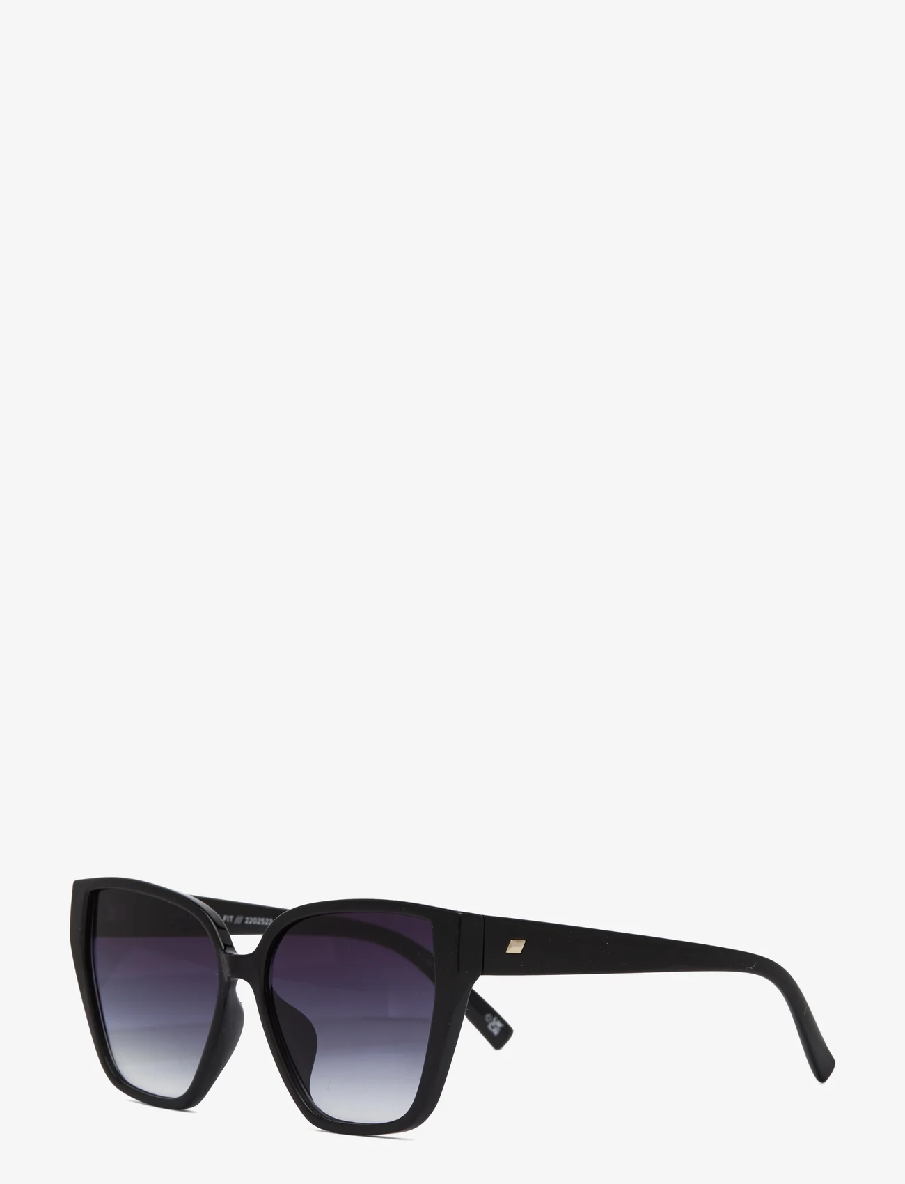Le Specs - FASH-HUN - okulary przeciwsłoneczne prostokątne - shiny black w/ smoke mono lens - 1