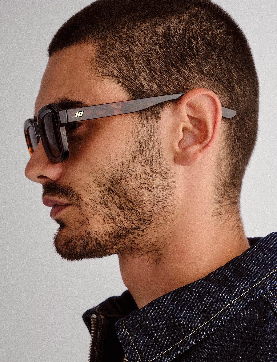 Le Specs - IMPOSSIBLE - firkantede solbriller - tokyo tort w/ smoke mono lens - 4