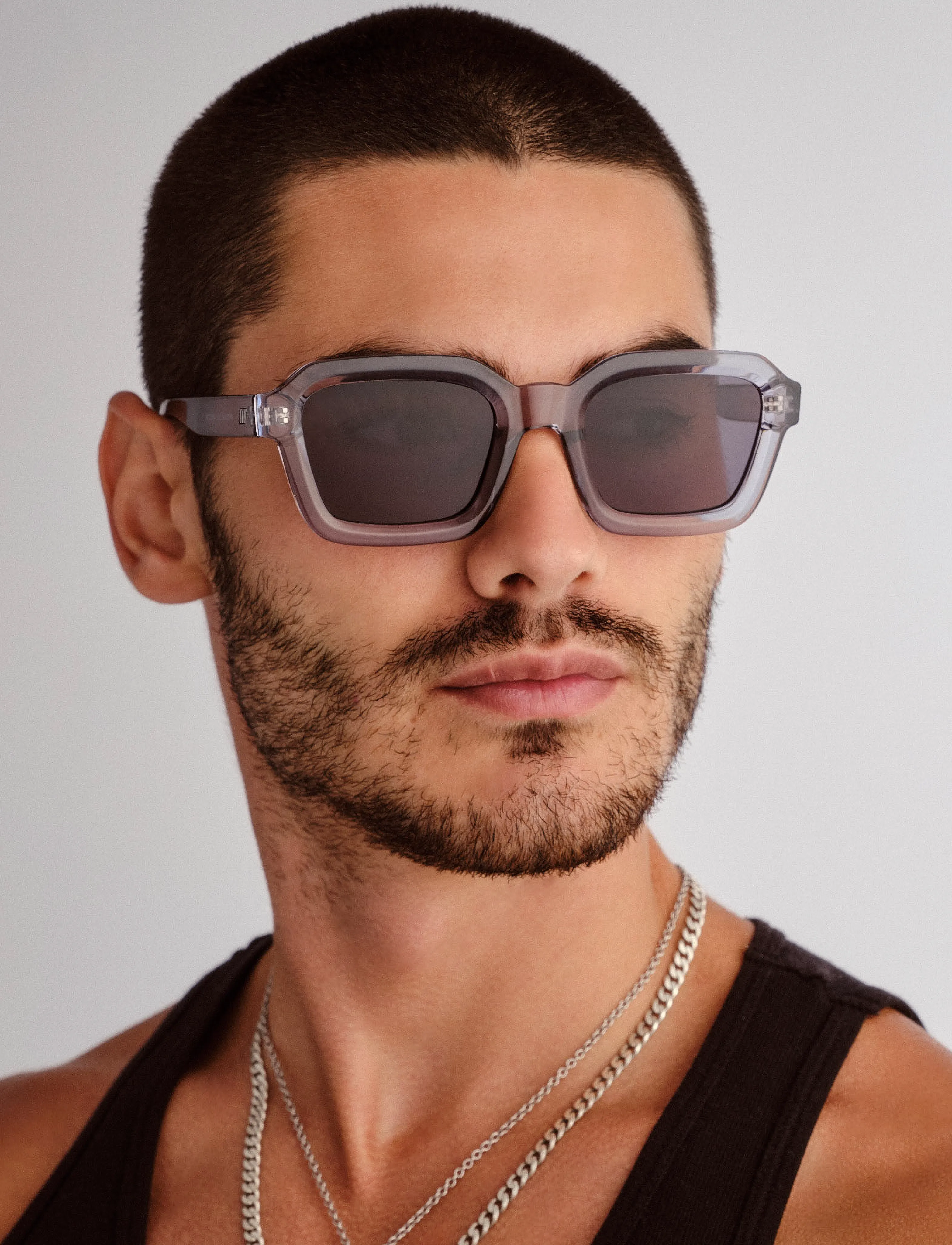 Le Specs Impossible, One Size, Grey, Solbriller > Solbriller Med Firkantet Stel, Dame