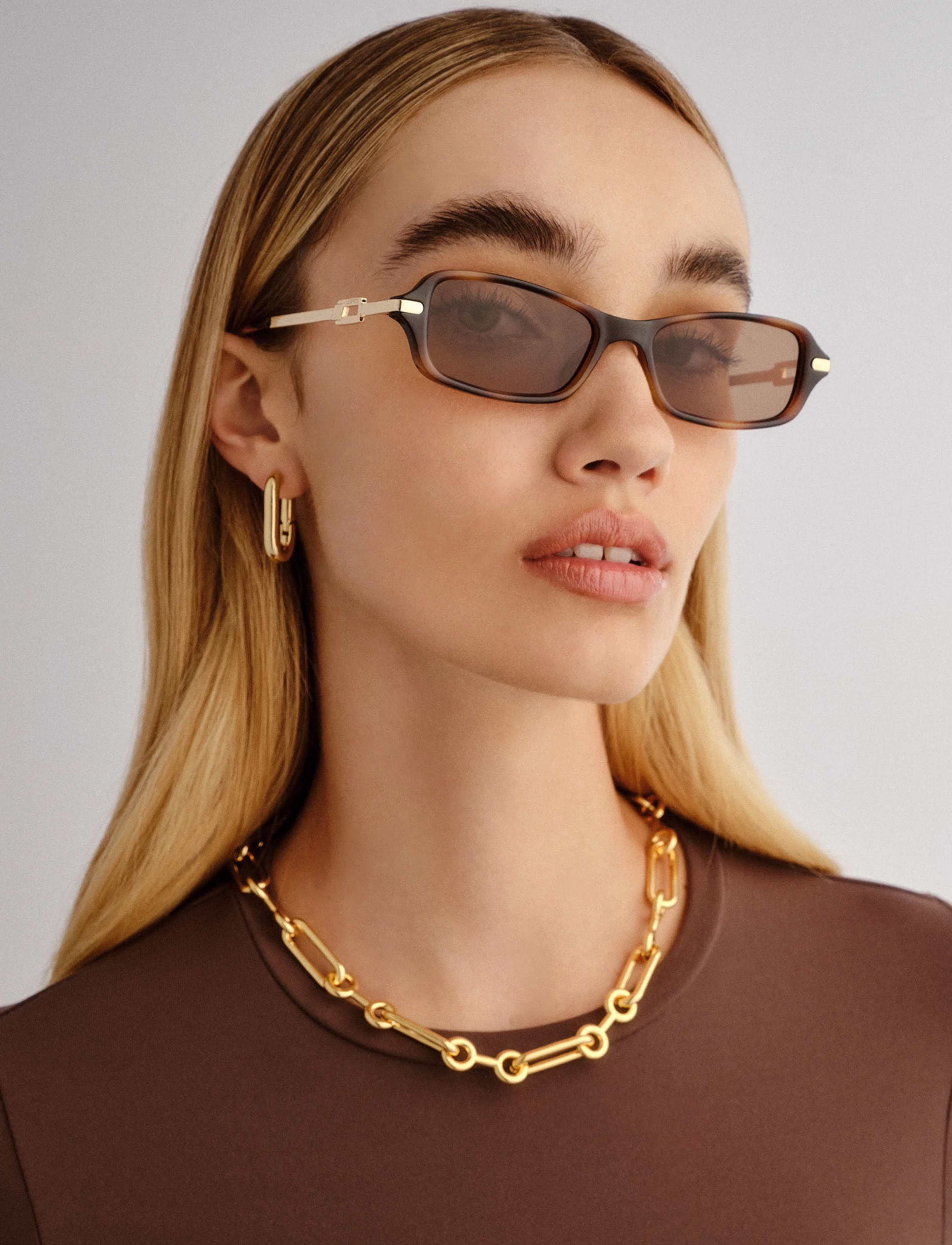 Le Specs Bamboozler, One Size, Sunglasses, Braun - Square Frame Frauen