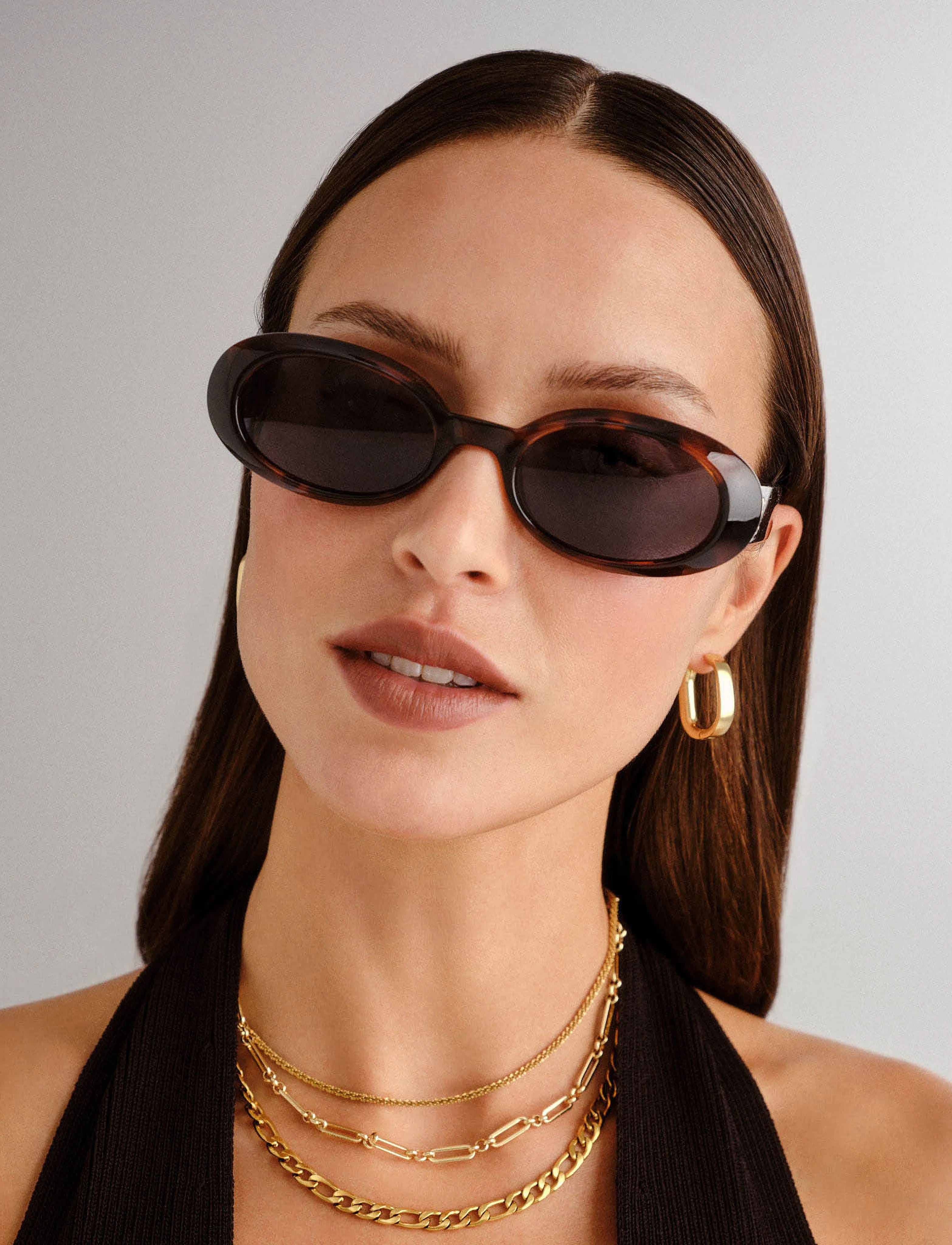 Le Specs Work It! *Polarized*, One Size, Sunglasses, Braun - Round Frame Frauen