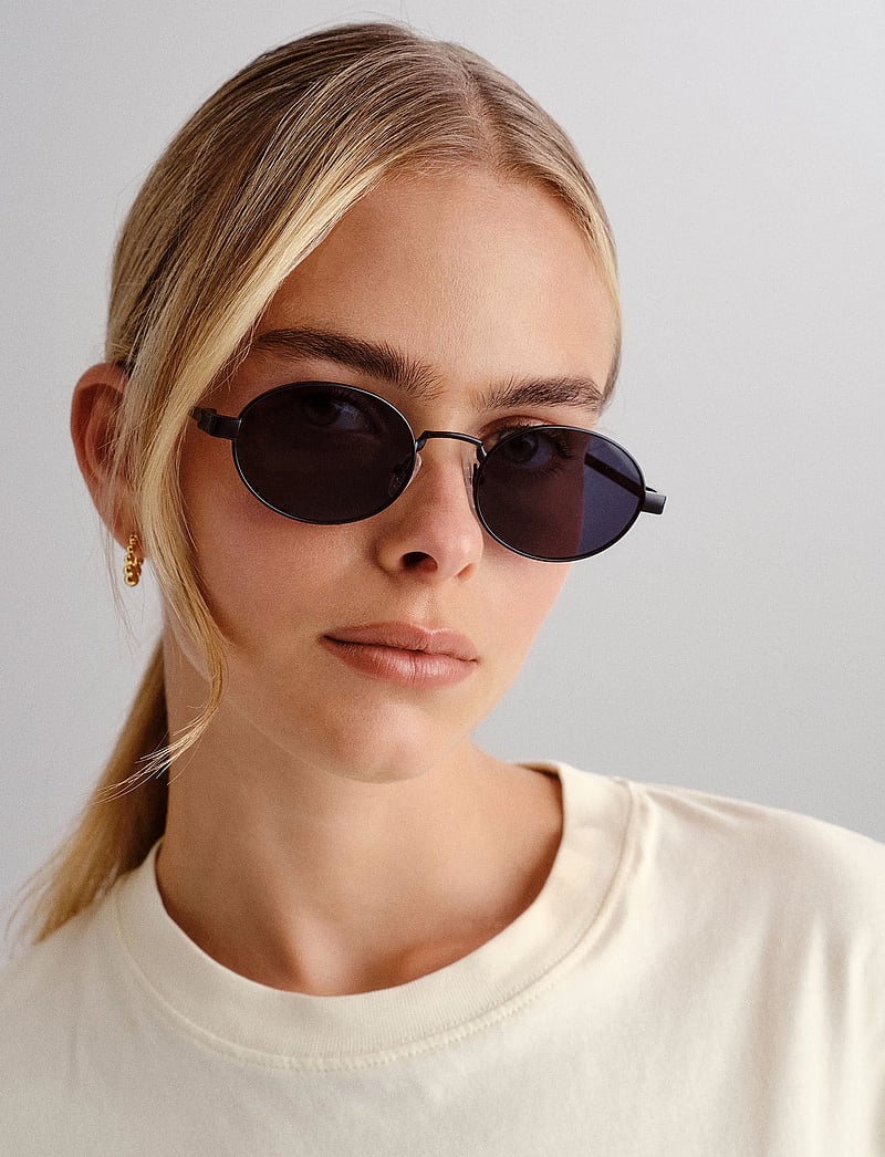 Le Specs - POSEIDON DEUX - rund form - matte black w/ smoke mono lens - 0