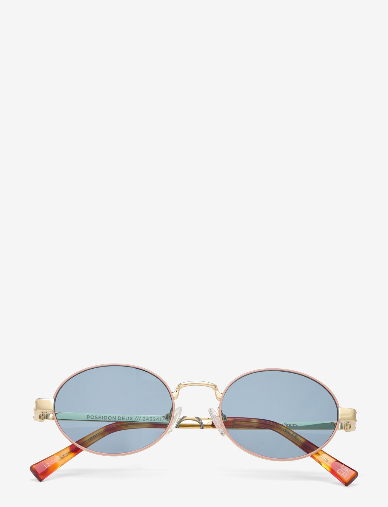 Le Specs - POSEIDON DEUX - okulary przeciwsłoneczne okrągłe - gold w/ teal tint lens - 1