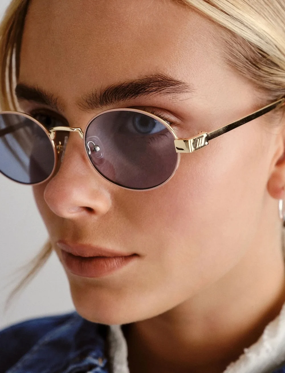 Le Specs - POSEIDON DEUX - runde form - gold w/ teal tint lens - 0