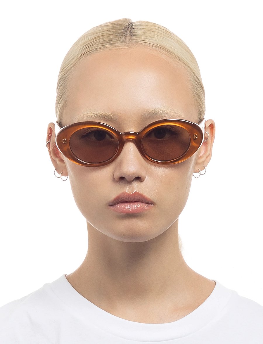 Le Specs - NOUVEAU VIE - runder rahmen - caramel w/ tan tint lens - 4