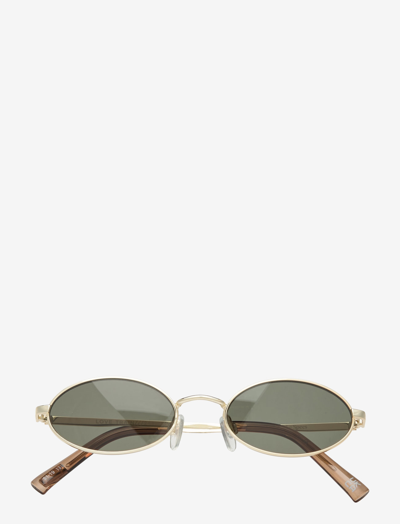 Le Specs - LOVE TRAIN - rund ramme - bright gold w/ khaki mono lens - 1