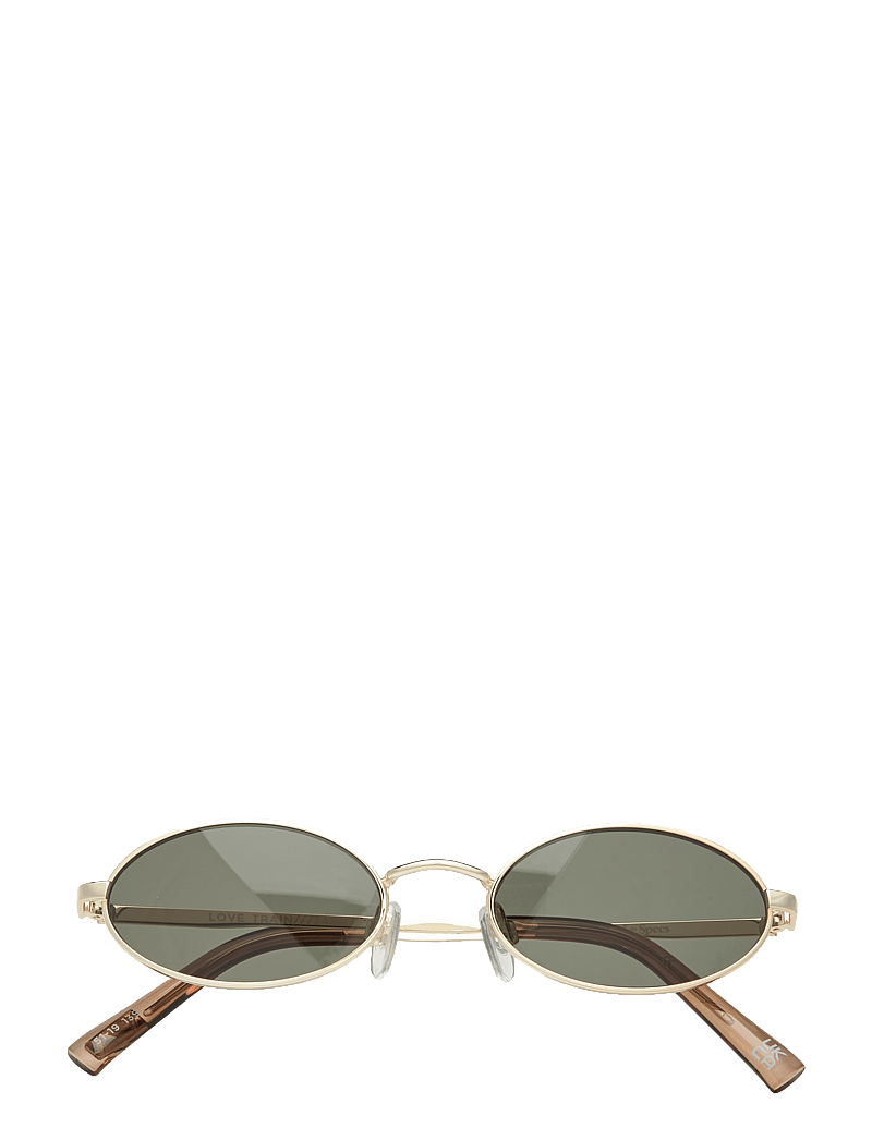 Le Specs - LOVE TRAIN - rund ramme - bright gold w/ khaki mono lens - 1