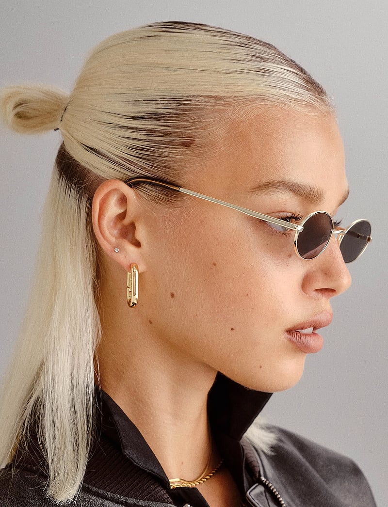 Le Specs - LOVE TRAIN - rund ramme - bright gold w/ khaki mono lens - 0